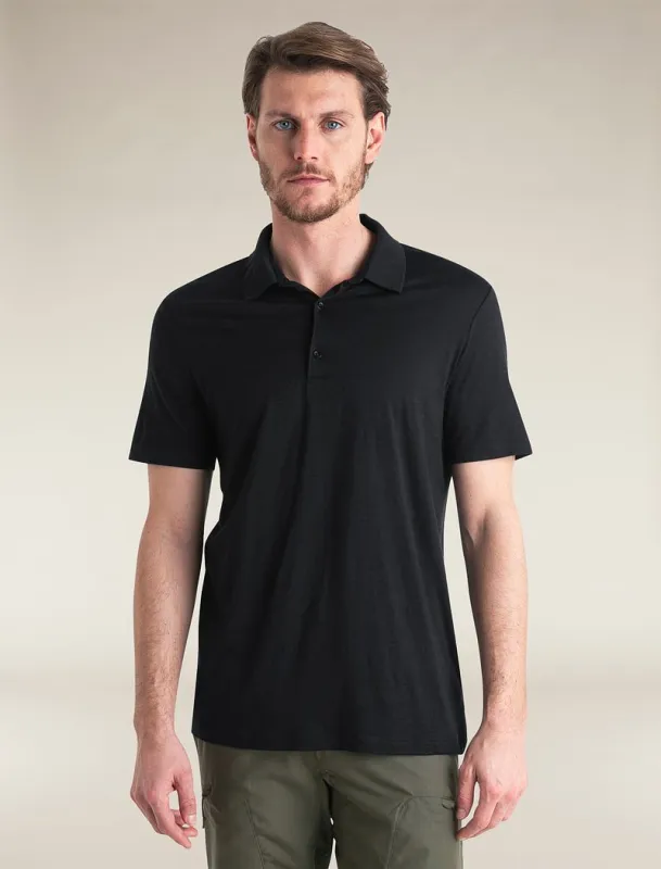 Icebreaker Merino 150 Tech Lite Short Sleeve Polo - Man - Black - Size XXXL sold by Icebreaker