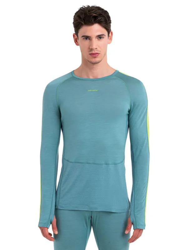 Icebreaker 125 ZoneKnit™ Long Sleeve Crew Thermal Top - Man - Cloud Ray/hyper - Size M sold by Icebreaker