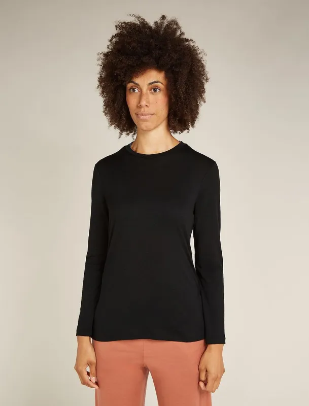 Icebreaker Merino 150 Tech Lite Long Sleeve T-Shirt - Woman - Black - Size S sold by Icebreaker