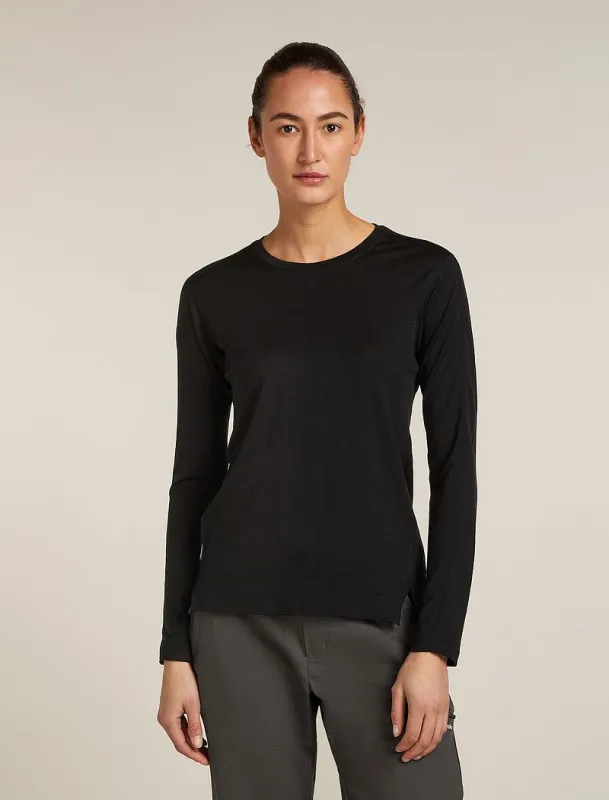 Icebreaker 150 MerinoFine™ Ace Long Sleeve T-Shirt - Woman - Black - Size XL sold by Icebreaker