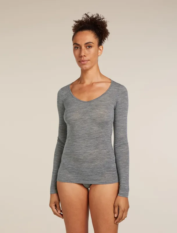 Women's Merino 150 Siren Long Sleeve Sweetheart Top sold by Icebreaker