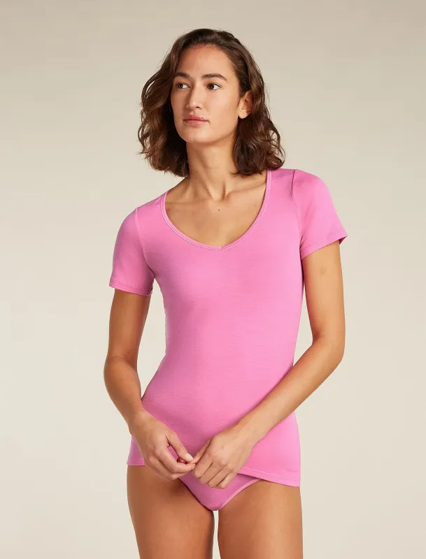 Women's Merino 150 Siren Short Sleeve Sweetheart made by Icebreaker