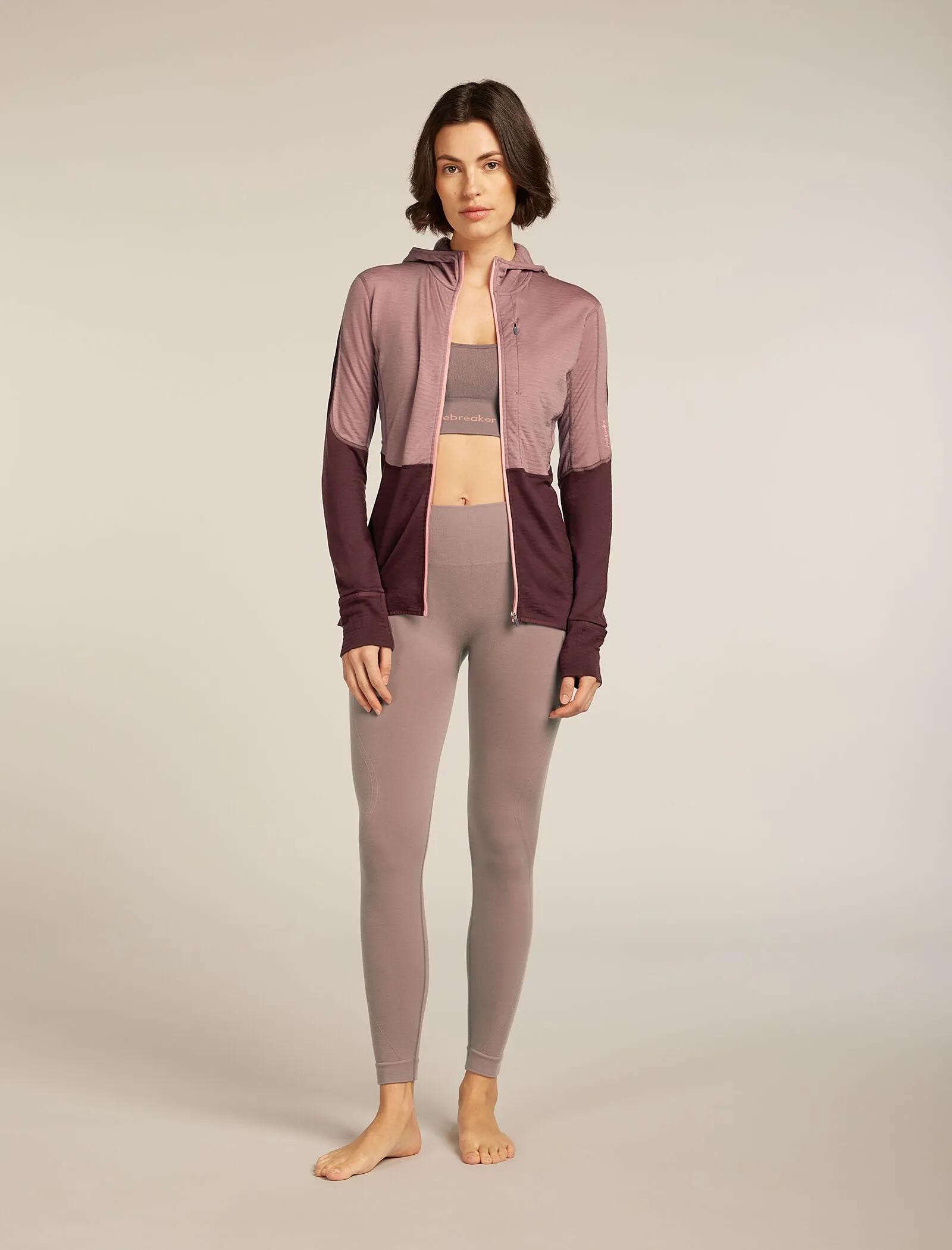 Women's Merino Blend 200 Realfleece™ Descender Long Sleeve Zip Hoodie sold by Icebreaker product image thumbnail 3