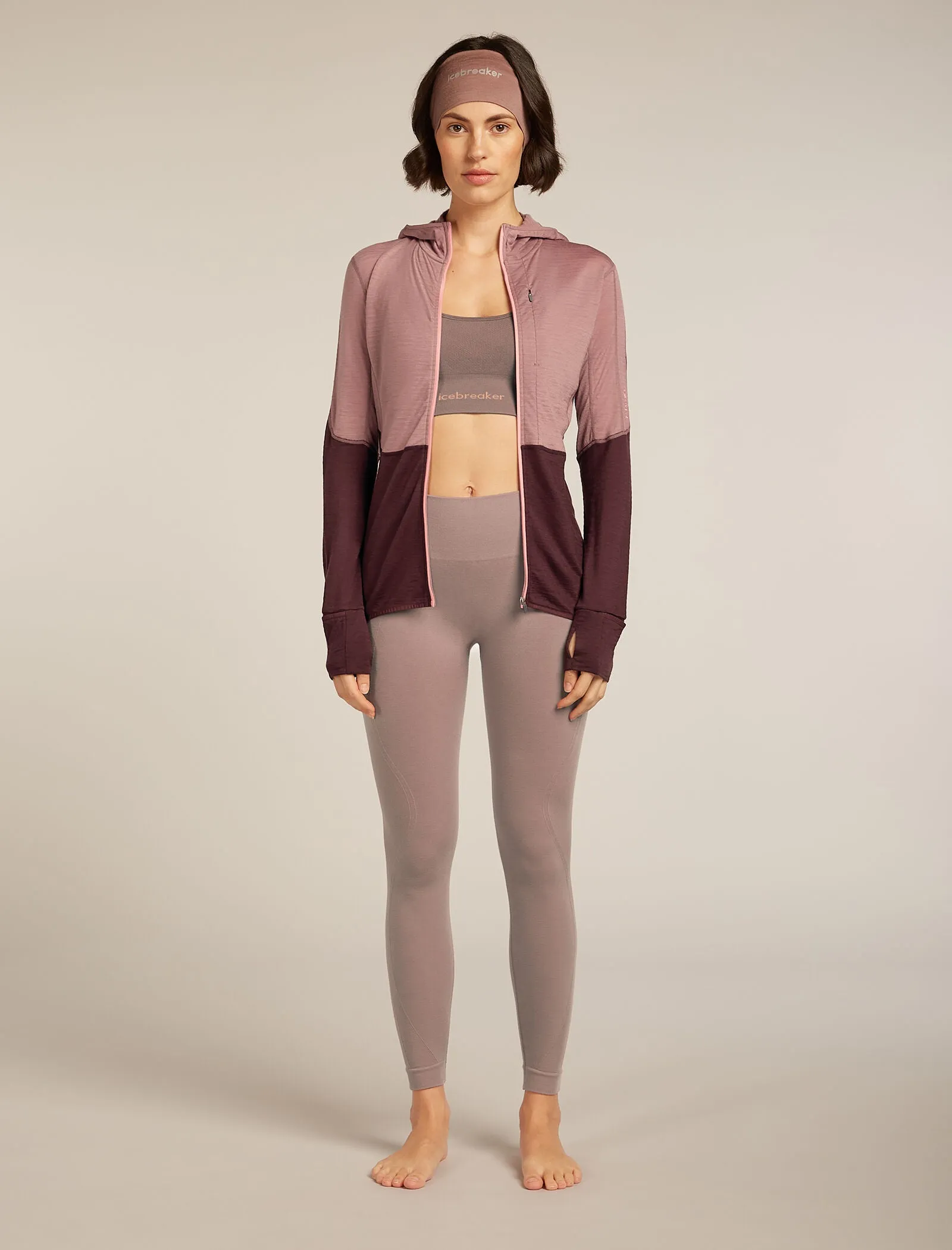 Women's Merino Blend 200 Realfleece™ Descender Long Sleeve Zip Hoodie sold by Icebreaker product image thumbnail 4