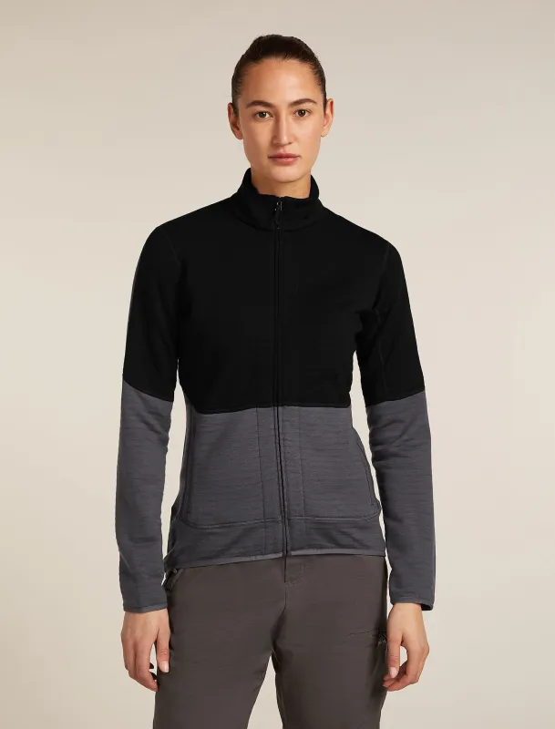 Women's Merino 400 RealFleece™ Descender Long Sleeve Zip Jacket sold by Icebreaker