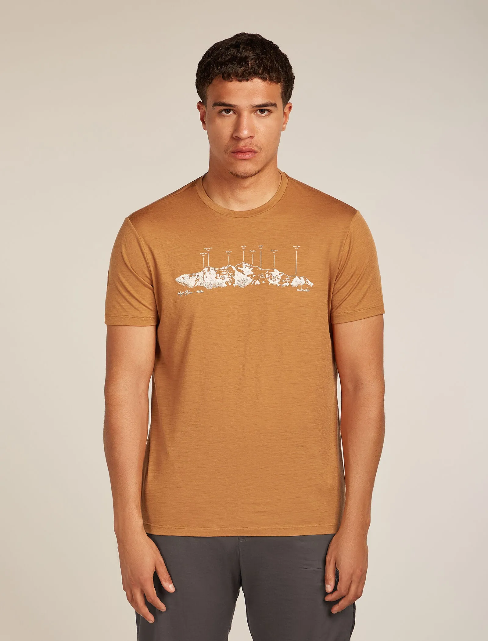 Men's Merino 150 Tech Lite Short Sleeve T-Shirt The Peaks sold by Icebreaker