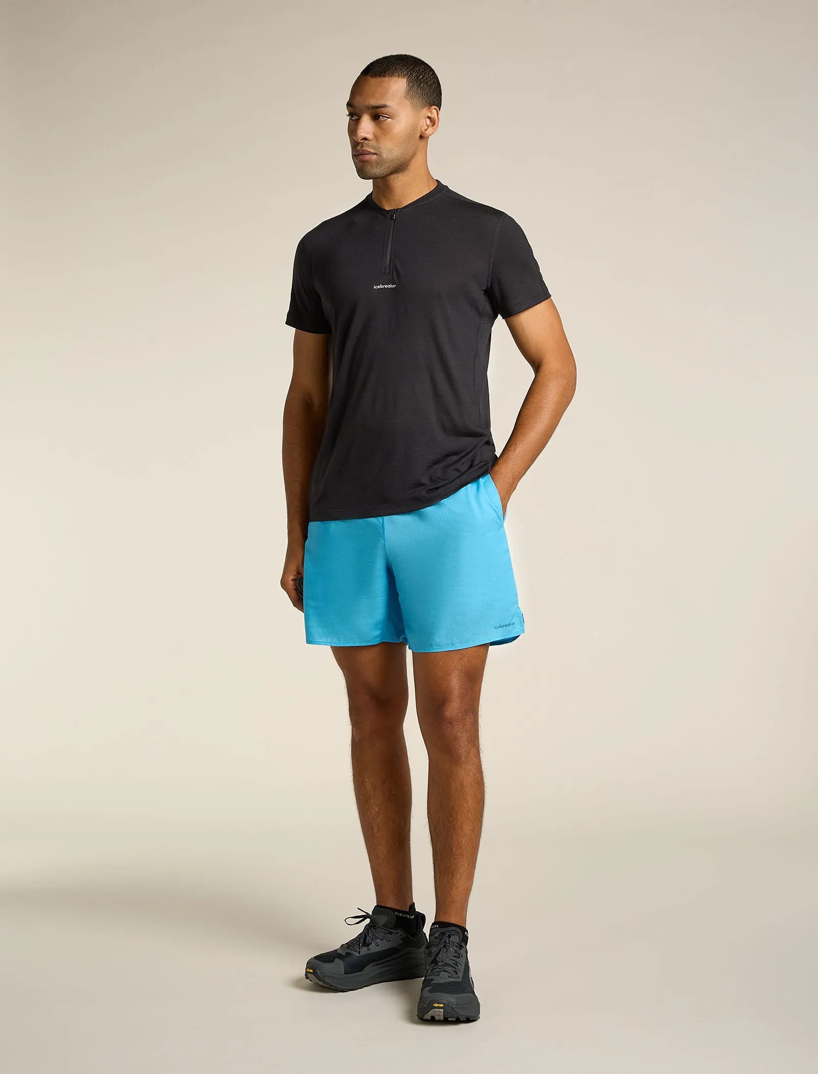 Men's Merino Blend 125 Cool-Lite™ Speed Short Sleeve Quarter Zip Top sold by Icebreaker product image thumbnail 3