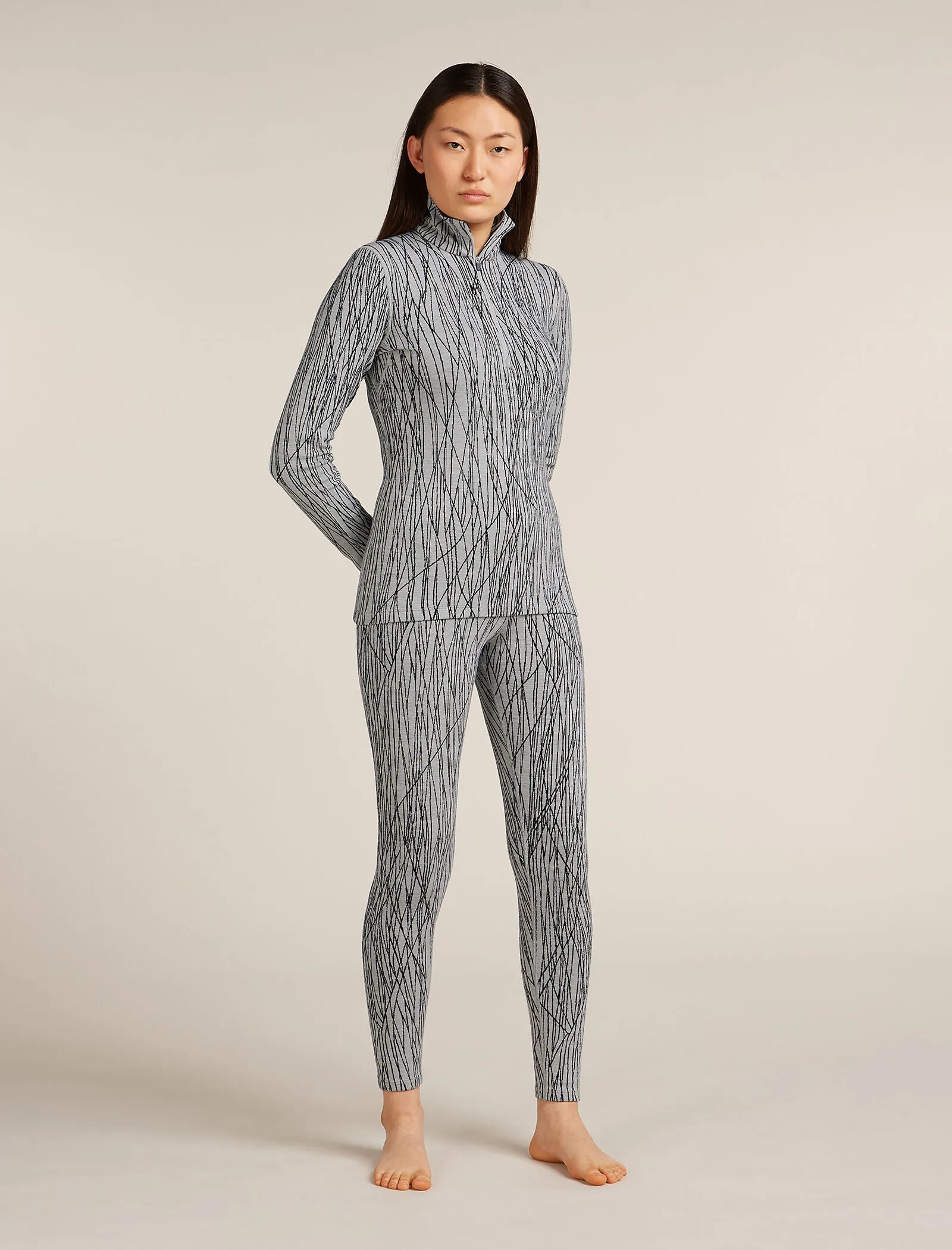 Women's Merino 260 Tech Vertex Long Sleeve Half Zip Thermal Top Delta Lines sold by Icebreaker product image thumbnail 3