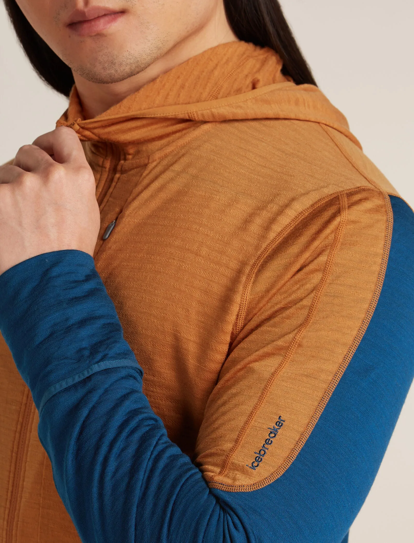 Men's Merino Blend 200 Realfleece™ Descender Long Sleeve Zip Hoodie sold by Icebreaker product image thumbnail 5