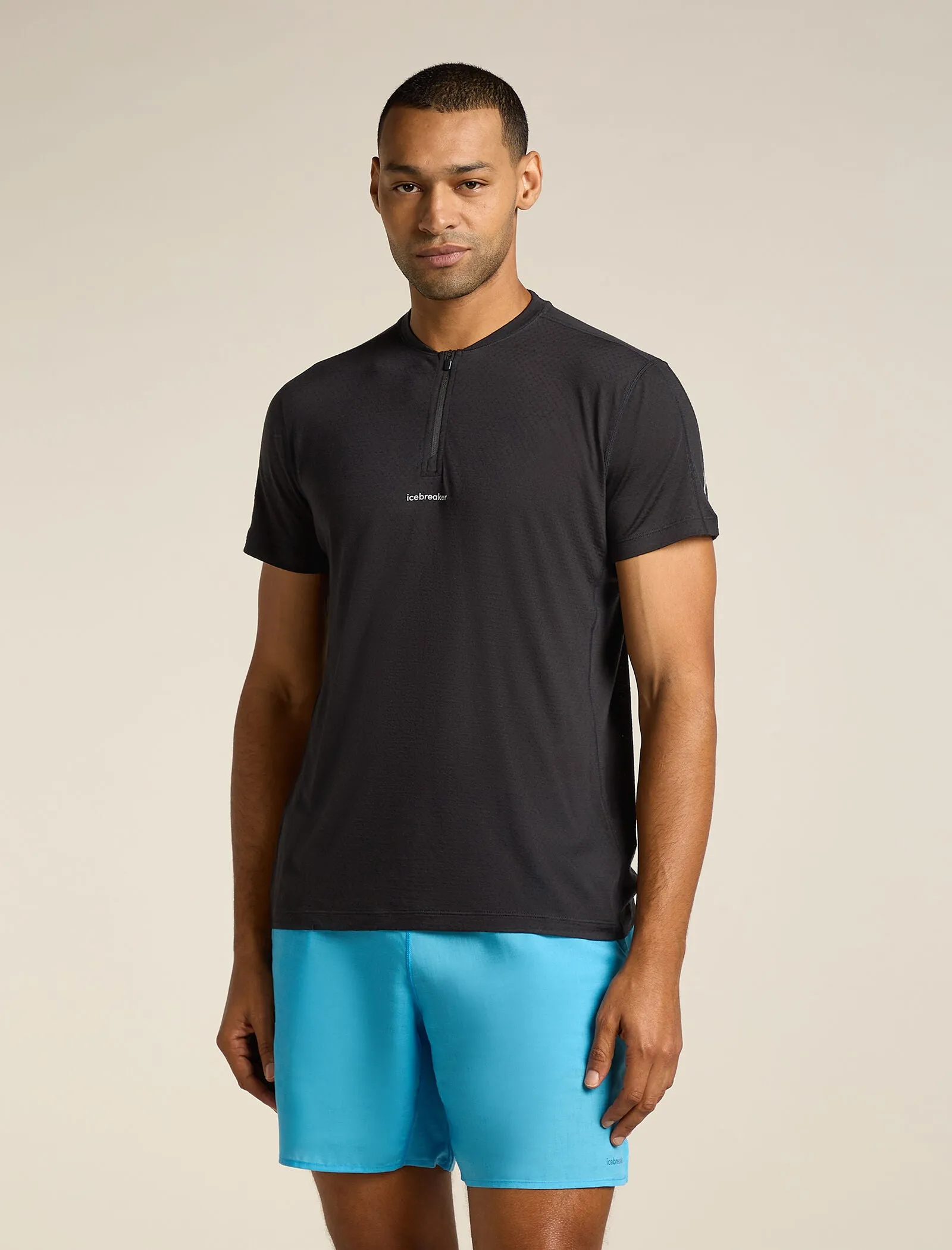 Men's Merino Blend 125 Cool-Lite™ Speed Short Sleeve Quarter Zip Top sold by Icebreaker