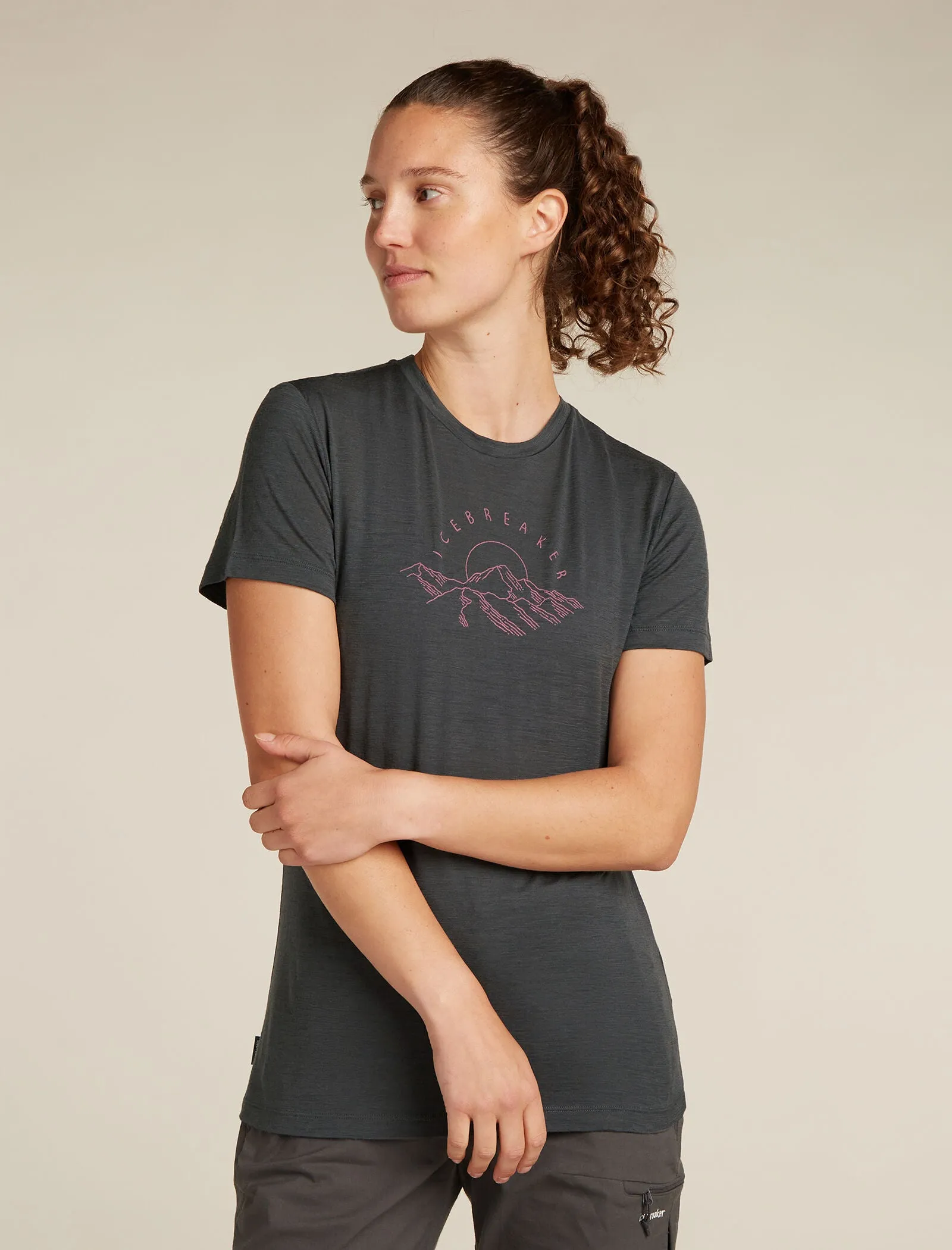 Women's Merino 150 Tech Lite Short Sleeve T-Shirt Sunrise Summit sold by Icebreaker