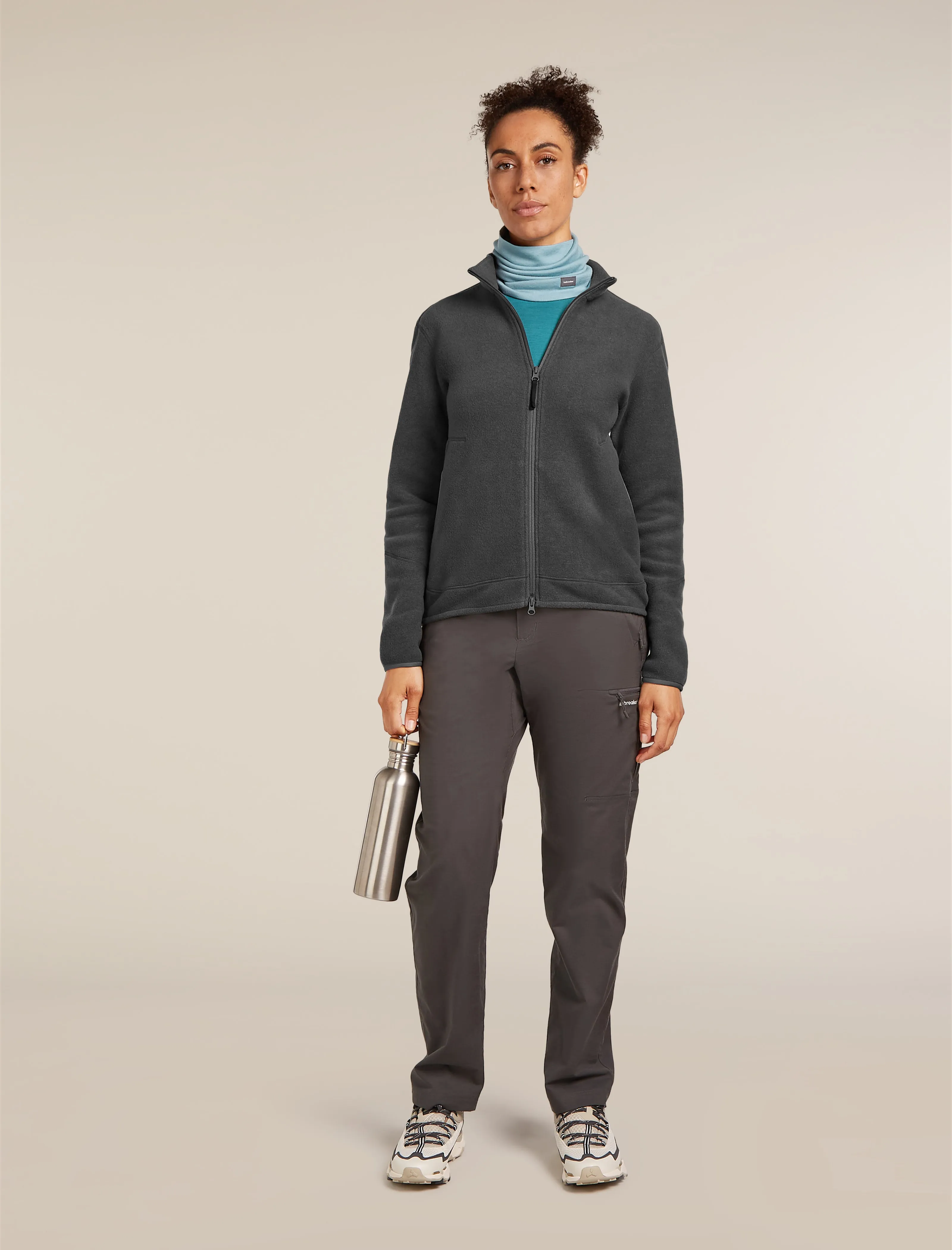 Women's Merino Blend 800 RealFleece™ Classic Pile Long Sleeve Zip Jacket sold by Icebreaker product image thumbnail 4