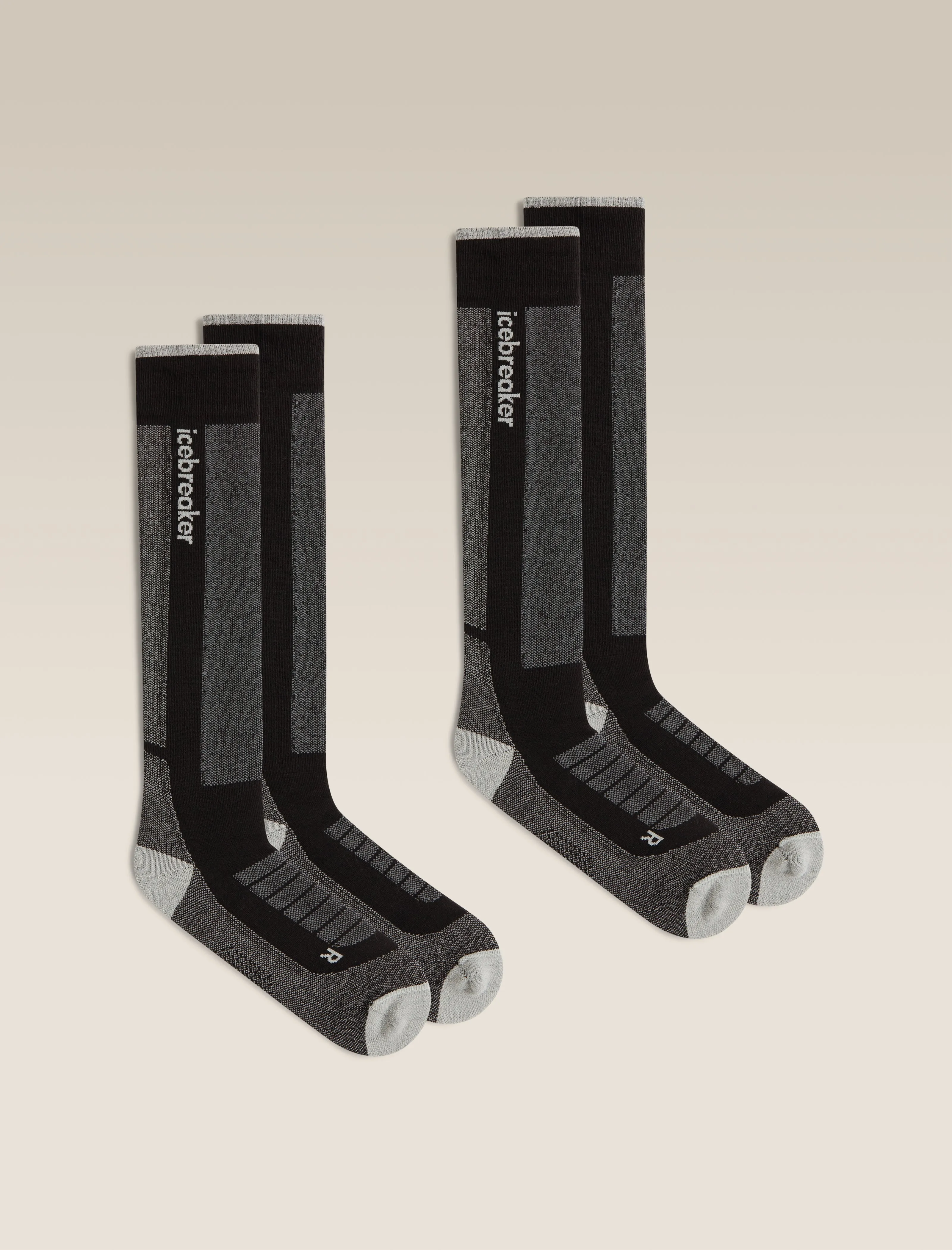 Men's Merino Blend Ski+ Medium Over The Calf 2 Pack Socks sold by Icebreaker