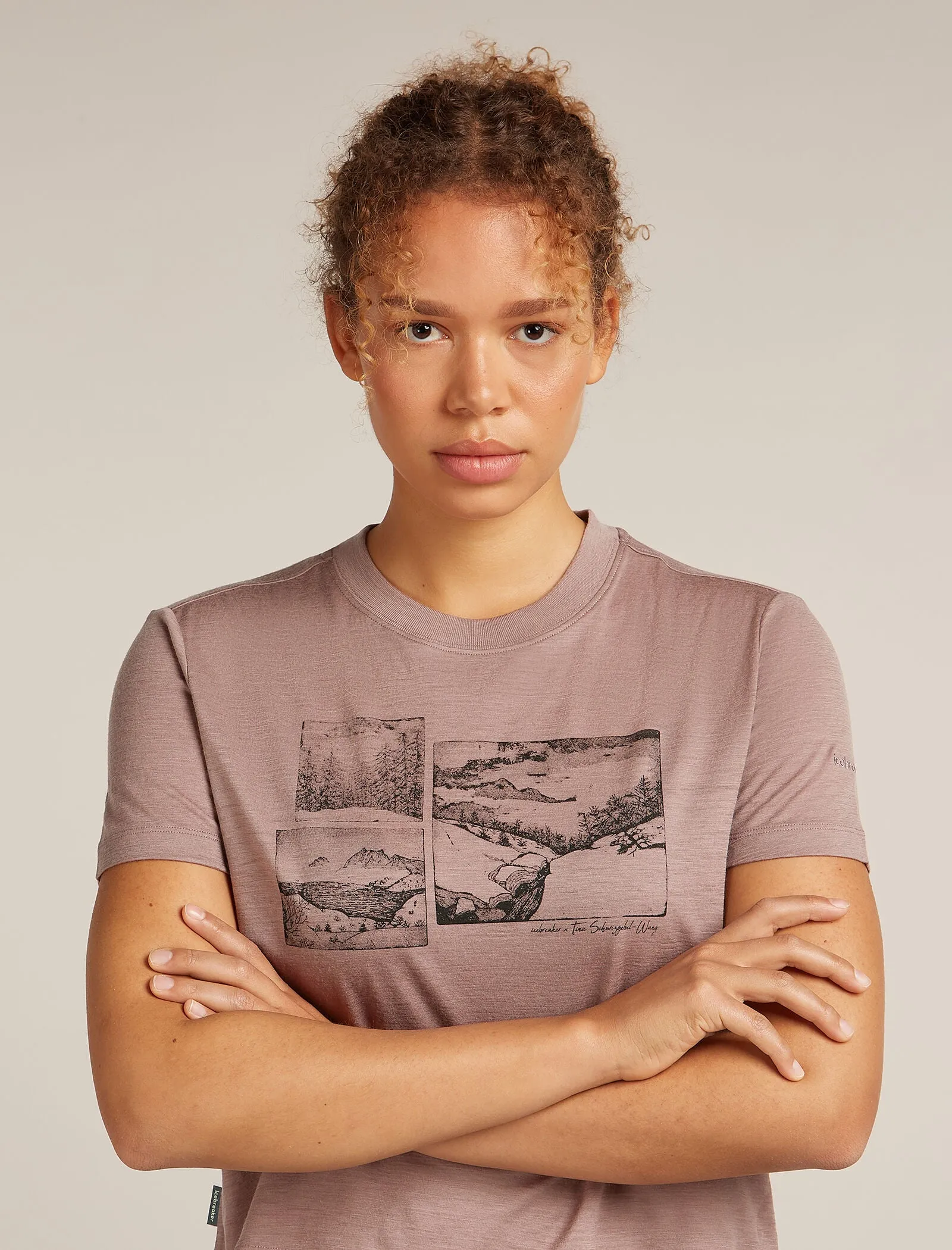 Women's Merino 150 Tech Lite Short Sleeve Crop T-Shirt The Climb sold by Icebreaker product image thumbnail 5