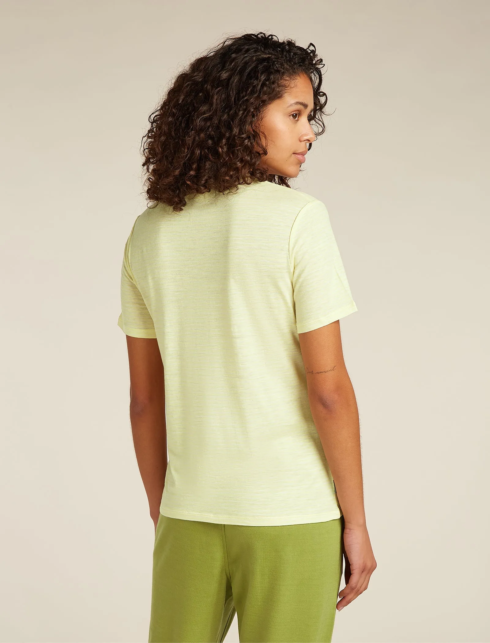 Women's Merino Linen T-Shirt Stripe sold by Icebreaker product image thumbnail 2