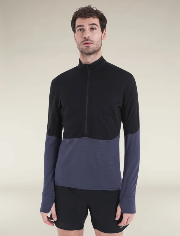 Men's Merino Blend 200 Realfleece™ Descender Long Sleeve Half Zip Top sold by Icebreaker