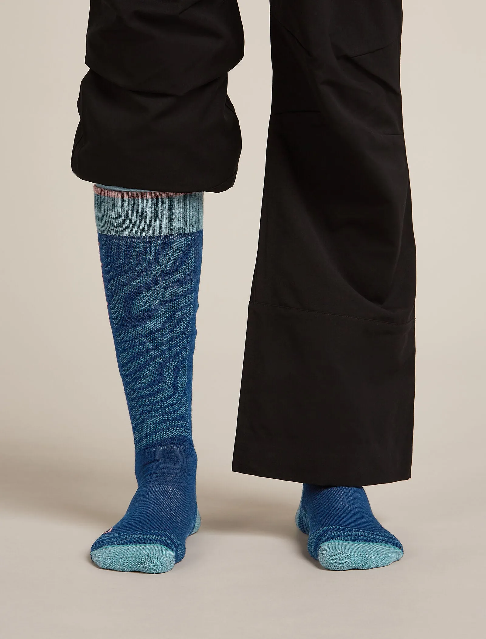 Women's Merino Ski+ Light Over The Calf Socks Mountain Contour sold by Icebreaker product image thumbnail 3