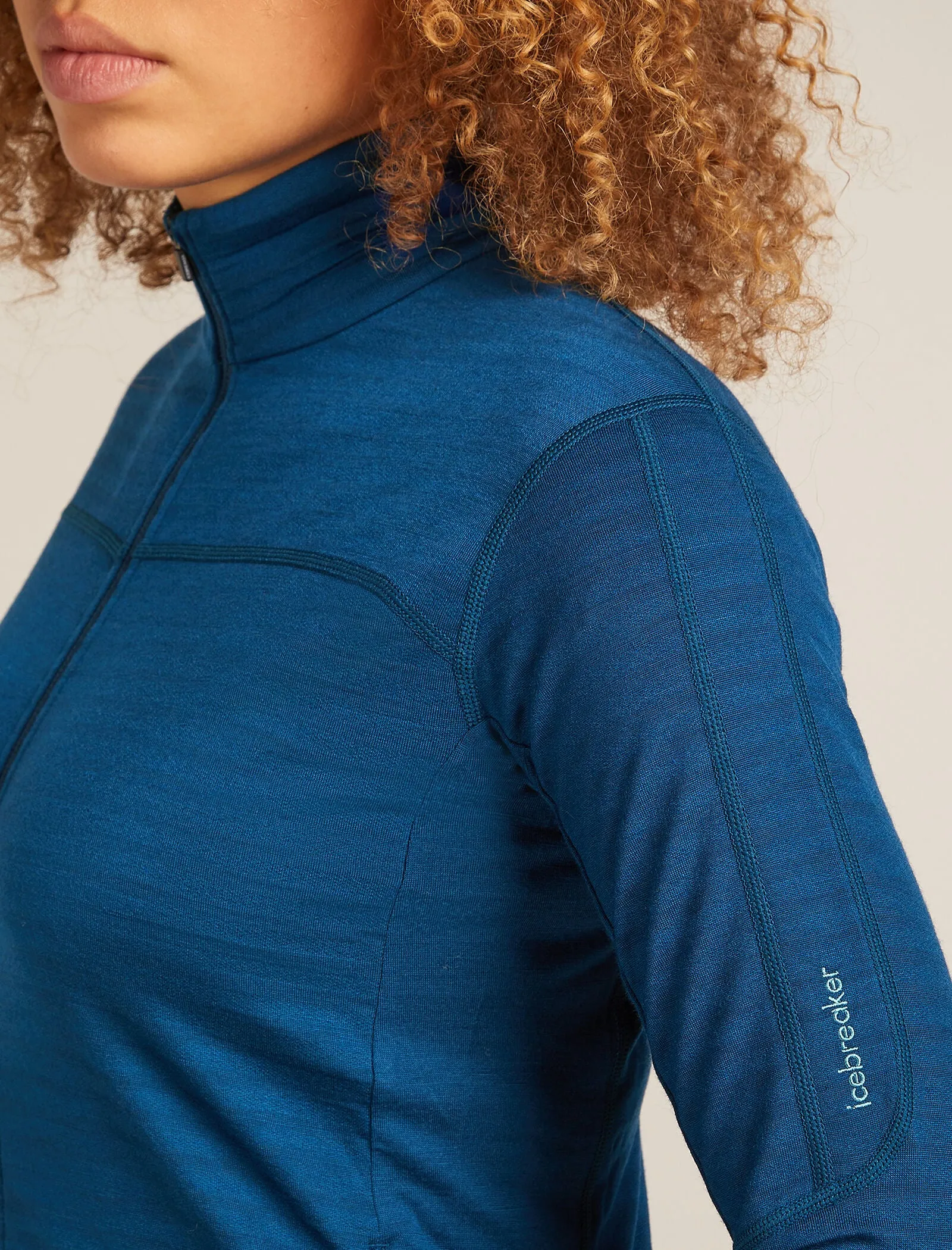 Women's Merino Blend 300 RealFleece™ Descender Long Sleeve Zip Jacket sold by Icebreaker product image thumbnail 5