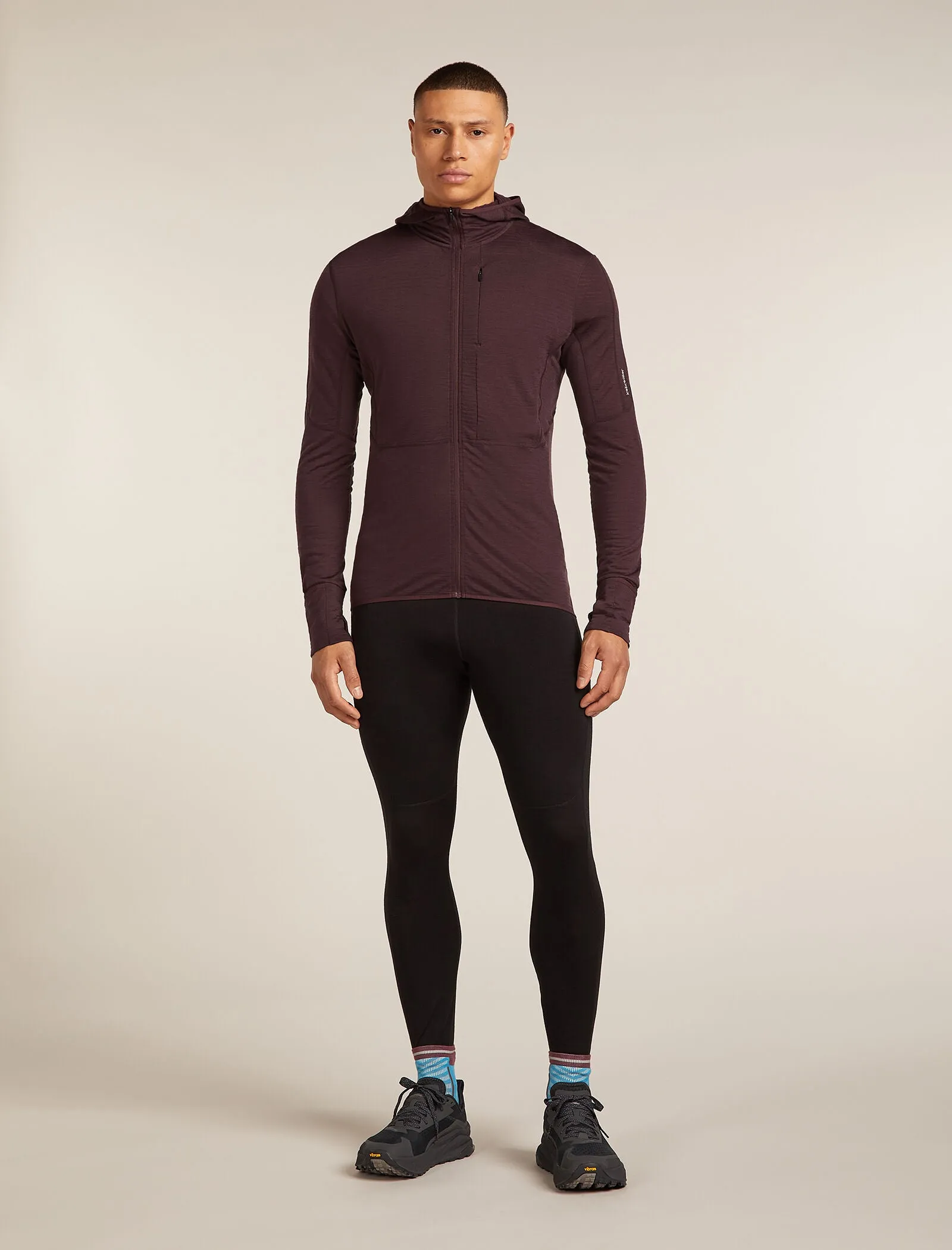Men's Merino Blend 200 Realfleece™ Descender Long Sleeve Zip Hoodie sold by Icebreaker product image thumbnail 3