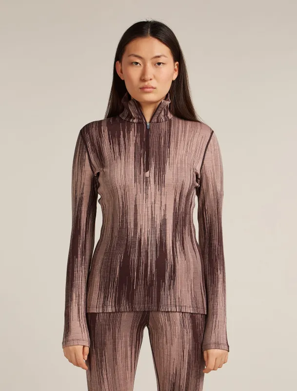 Women's Merino 260 Tech Vertex Long Sleeve Half Zip Thermal Top Peak sold by Icebreaker