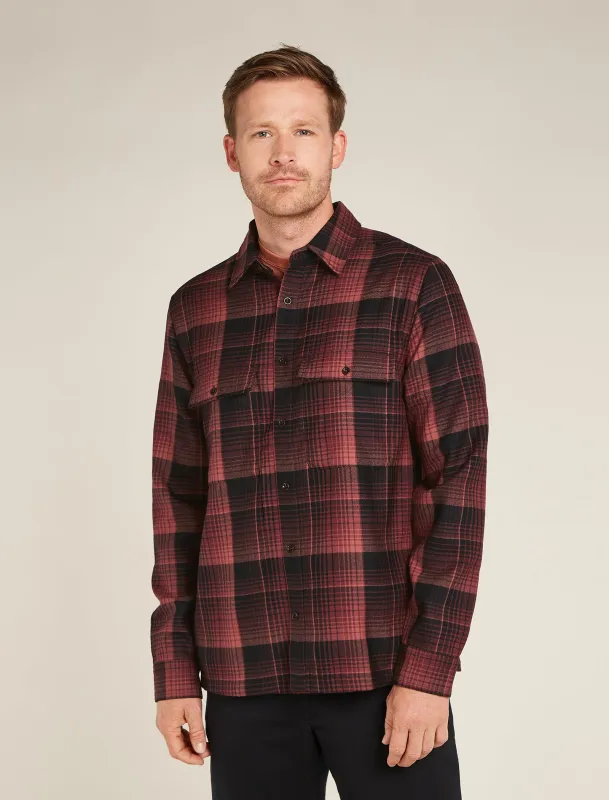 Men's Merino 200 Dawnder Long Sleeve Flannel Shirt Plaid sold by Icebreaker
