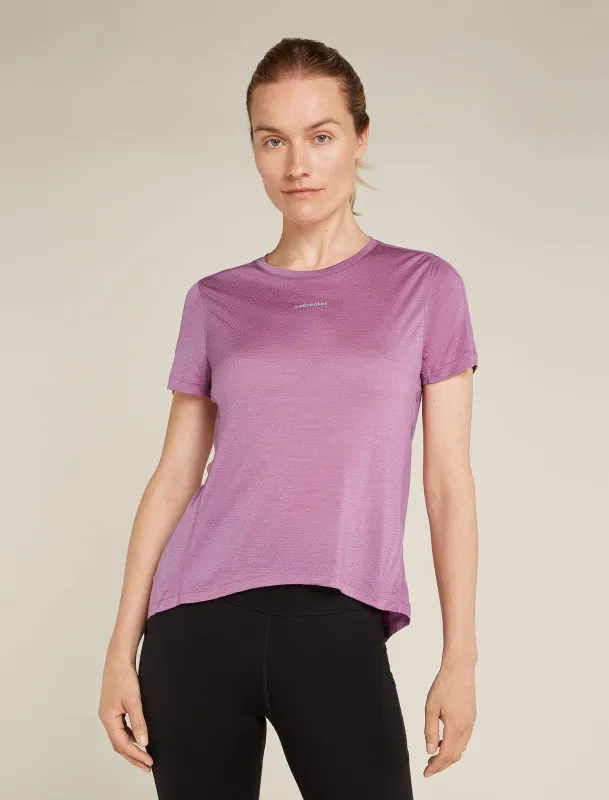 Women's Merino Blend 125 Cool-Lite™ Speed Short Sleeve Slit Back T-Shirt sold by Icebreaker