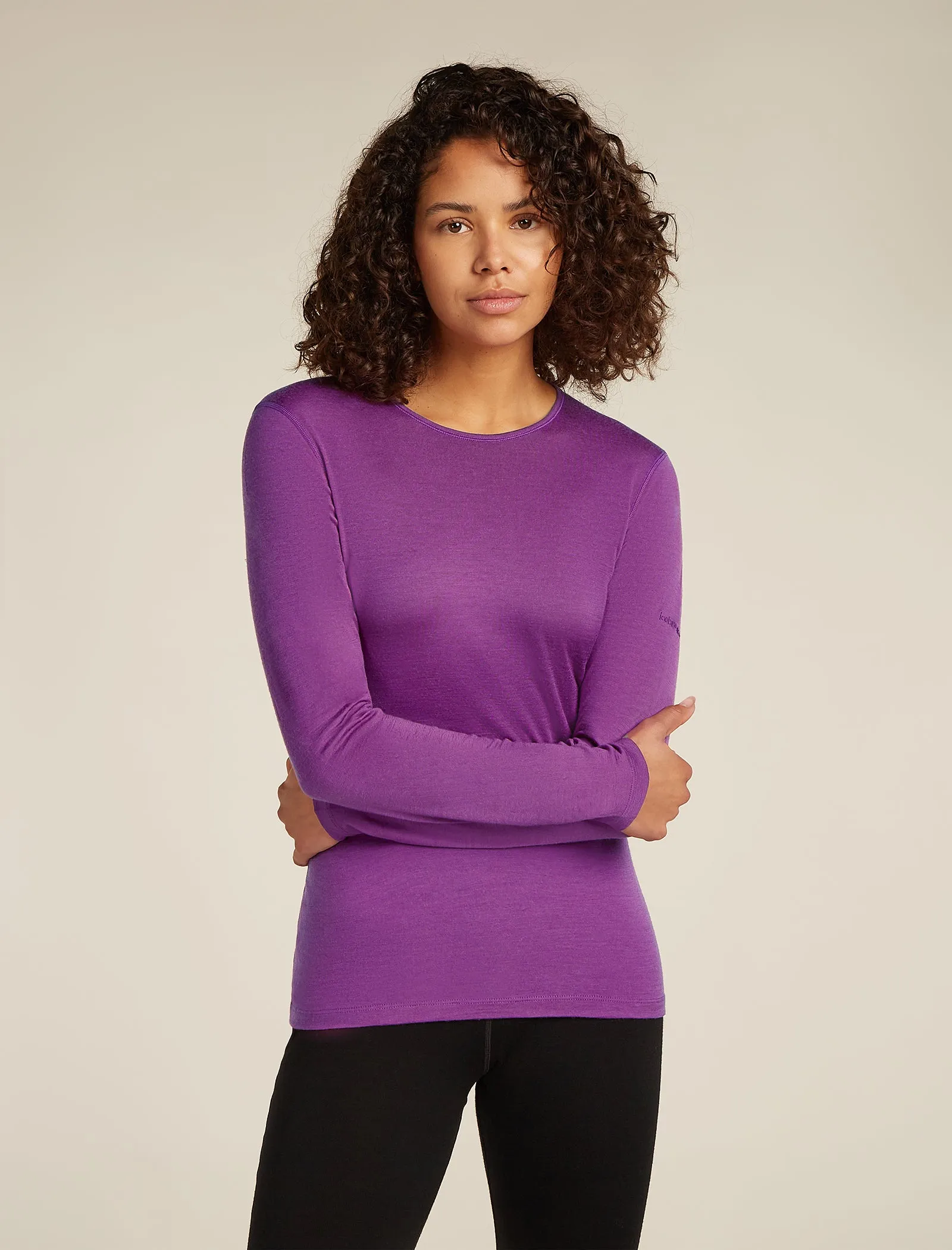 Women's Merino 200 Oasis Long Sleeve Crewe Thermal Top sold by Icebreaker