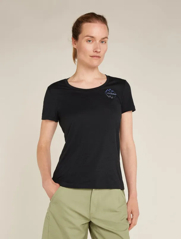 Women's Merino 150 Tech Lite Short Sleeve Scoop T-Shirt Icebreaker Logo Reflections sold by Icebreaker