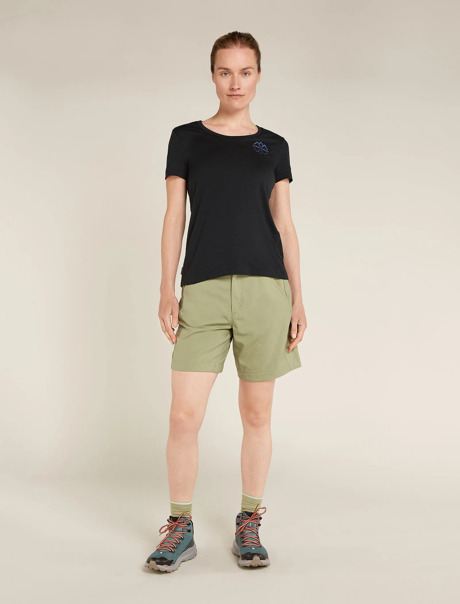 Women's Merino 150 Tech Lite Short Sleeve Scoop T-Shirt Icebreaker Logo Reflections sold by Icebreaker product image thumbnail 3