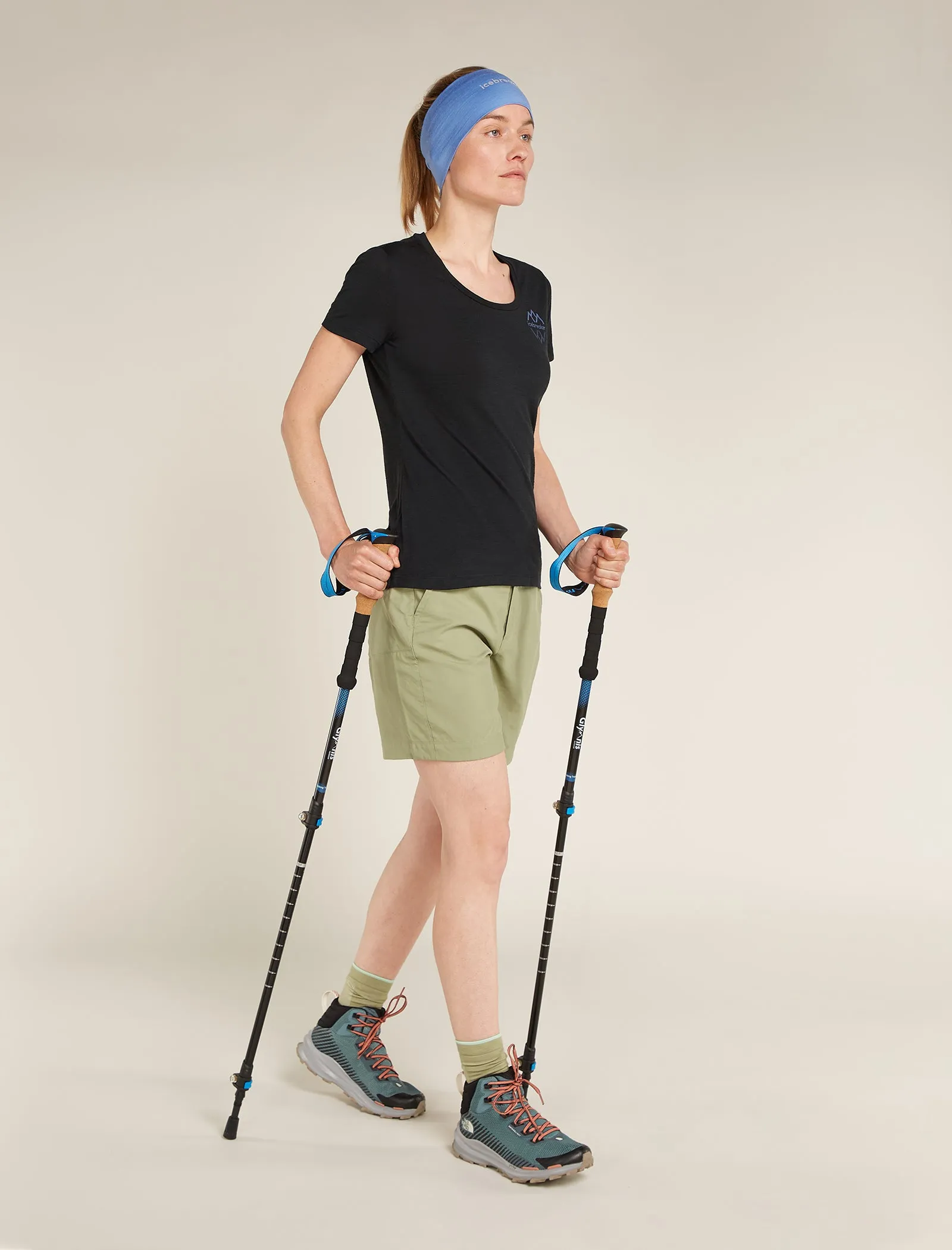 Women's Merino 150 Tech Lite Short Sleeve Scoop T-Shirt Icebreaker Logo Reflections sold by Icebreaker product image thumbnail 4