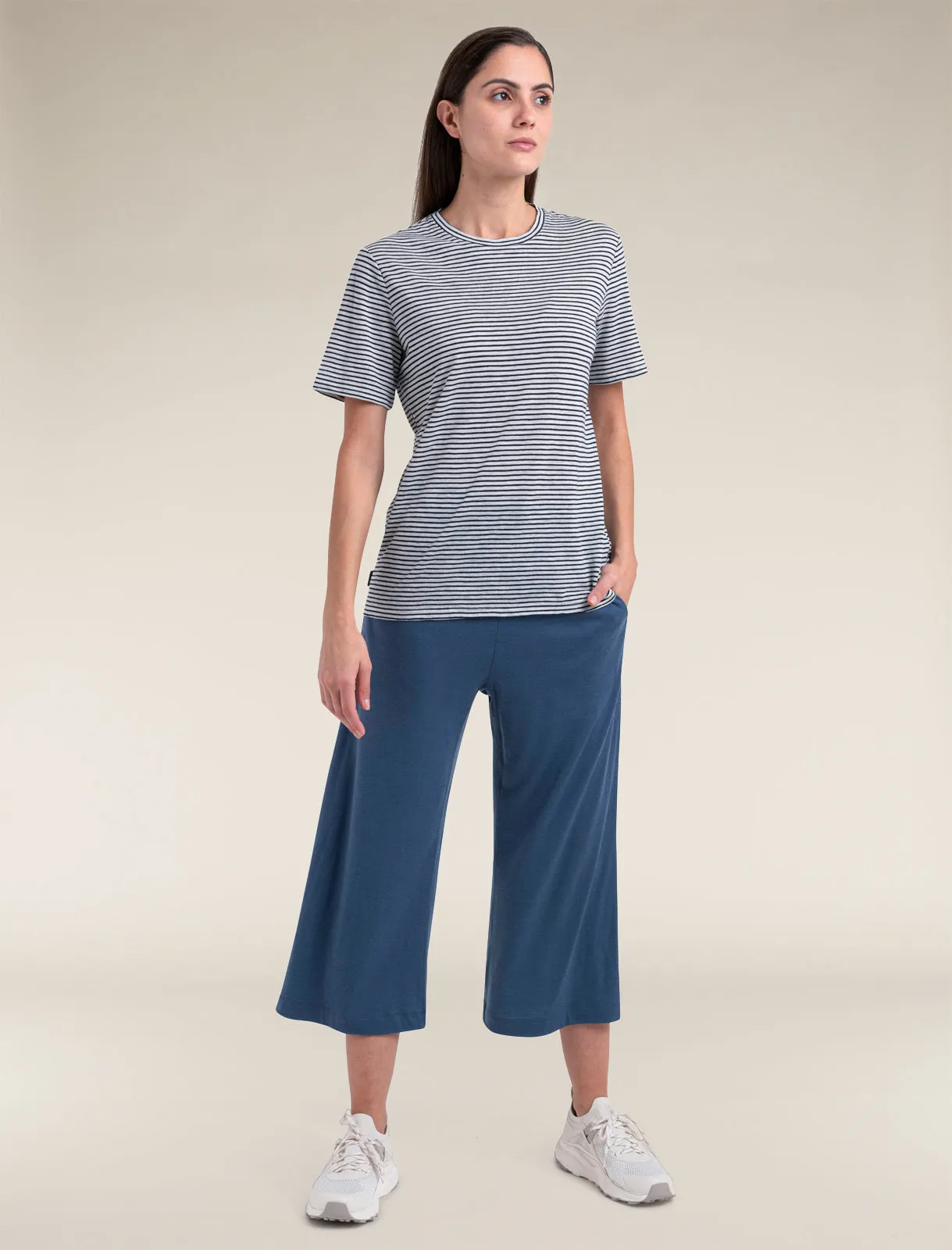 Women's Merino Linen T-Shirt Stripe sold by Icebreaker product image thumbnail 2