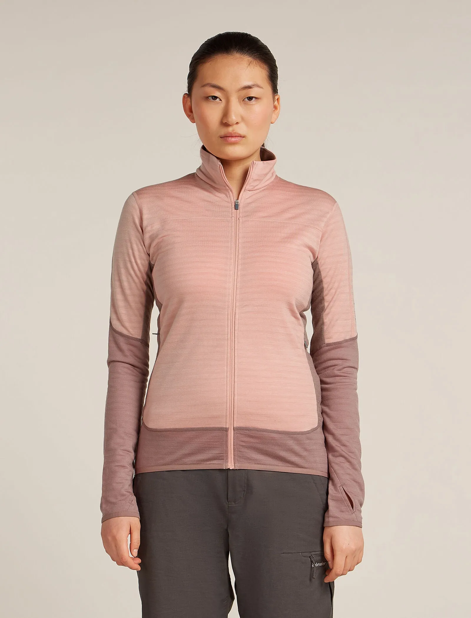 Women's Merino Blend 300 RealFleece™ Descender Long Sleeve Zip Jacket sold by Icebreaker