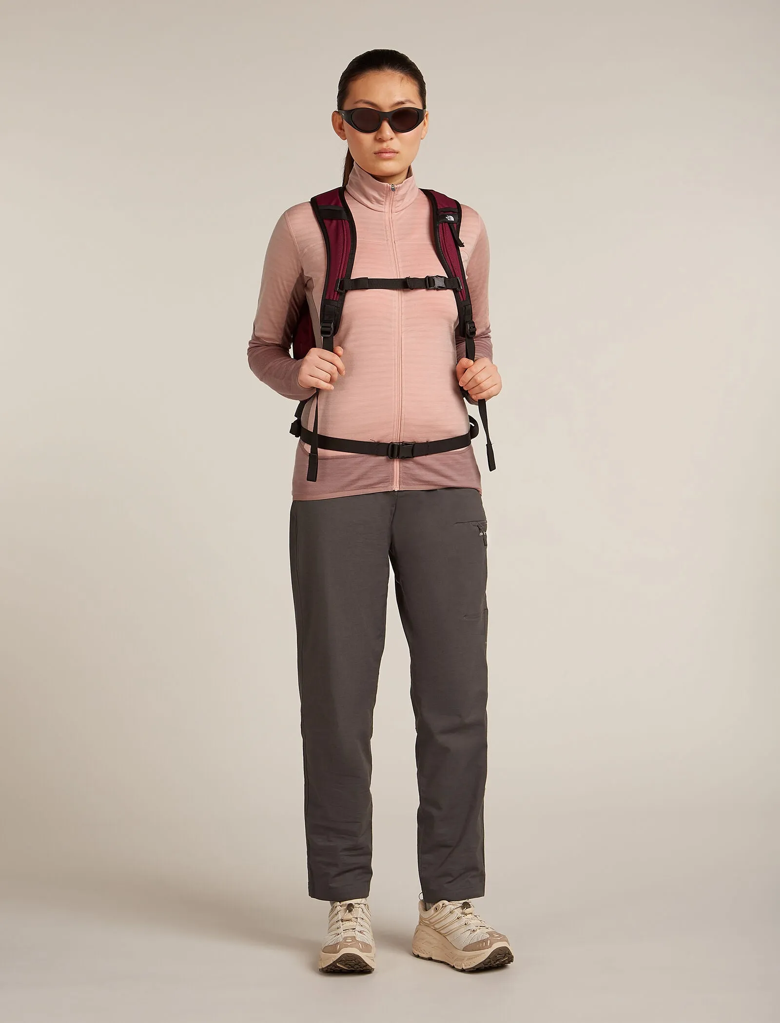 Women's Merino Blend 300 RealFleece™ Descender Long Sleeve Zip Jacket sold by Icebreaker product image thumbnail 4