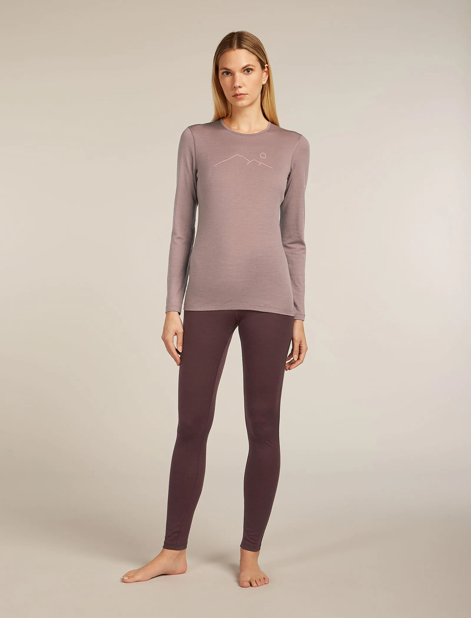 Women's Merino 200 Oasis Long Sleeve Crewe Thermal Top Rainer Ridge sold by Icebreaker product image thumbnail 3