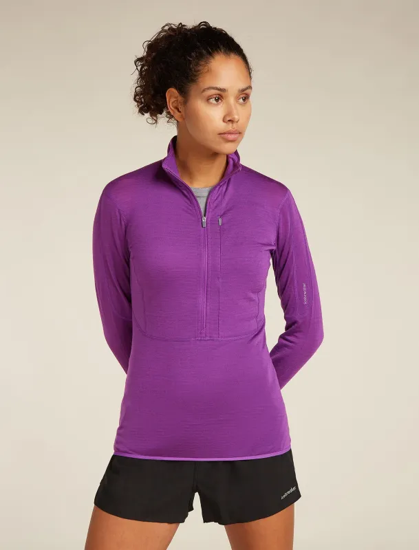 Women's Merino Blend 200 Realfleece™ Descender Long Sleeve Half Zip Top sold by Icebreaker