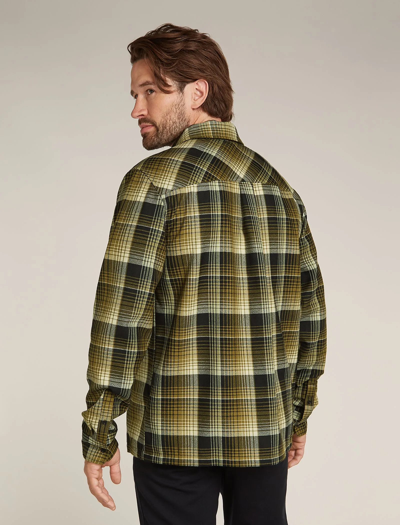 Men's Merino 200 Dawnder Long Sleeve Flannel Shirt Plaid sold by Icebreaker product image thumbnail 4