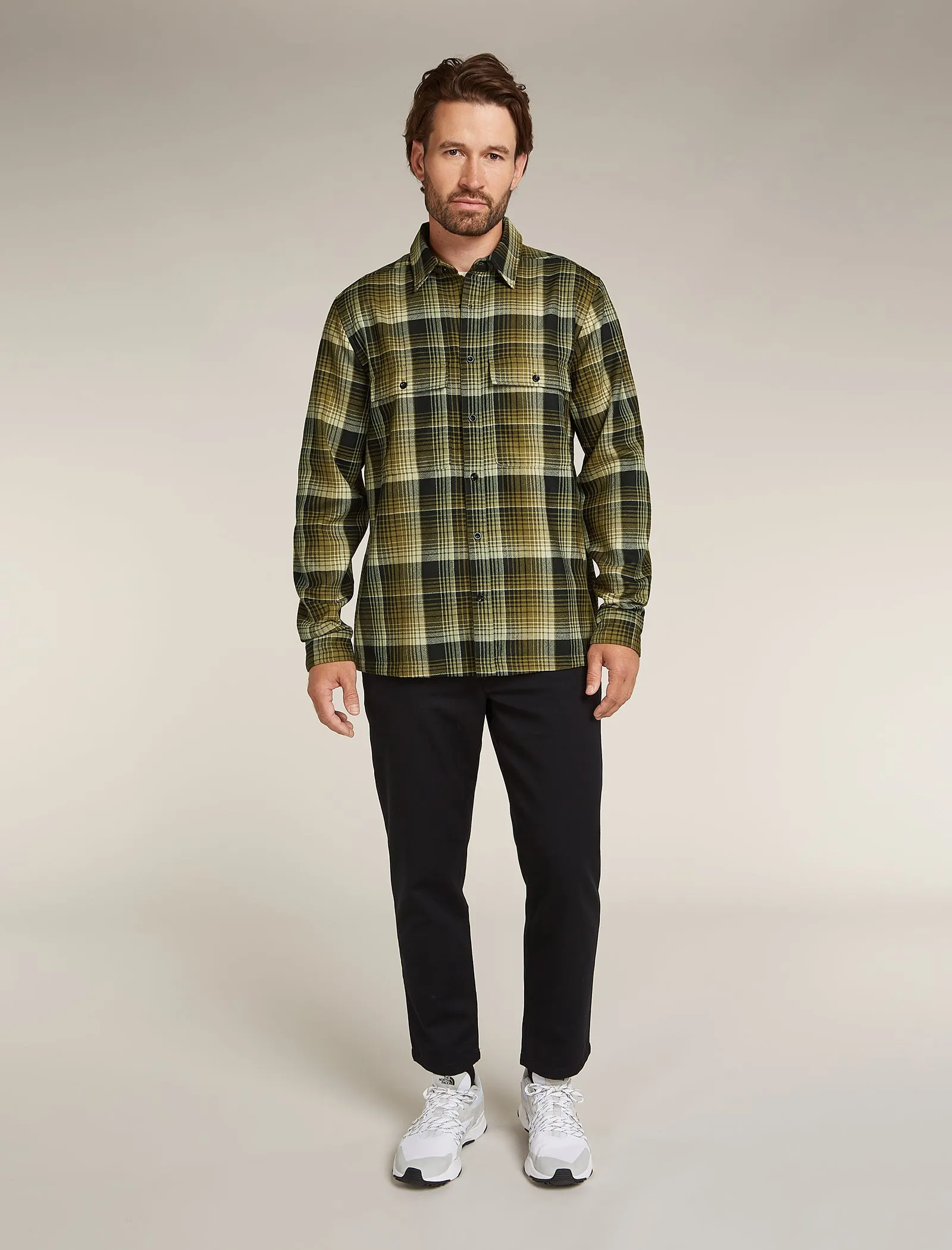 Men's Merino 200 Dawnder Long Sleeve Flannel Shirt Plaid sold by Icebreaker product image thumbnail 5