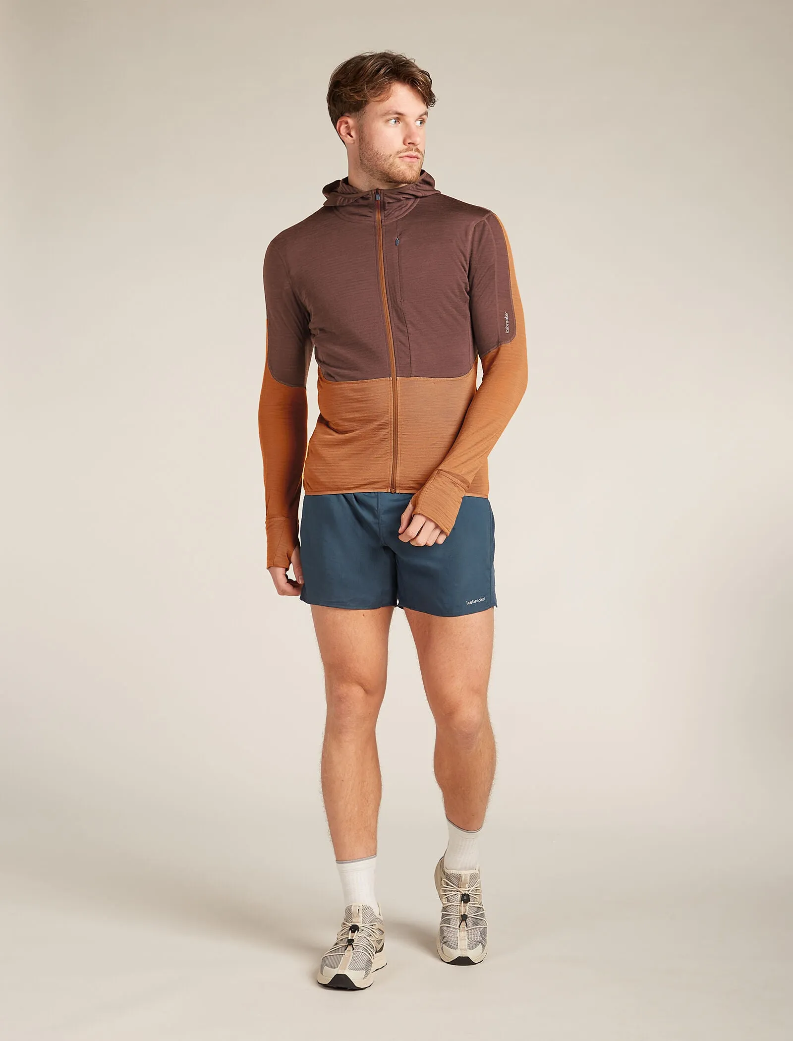 Men's Merino Blend 200 Realfleece™ Descender Long Sleeve Zip Hoodie sold by Icebreaker product image thumbnail 3
