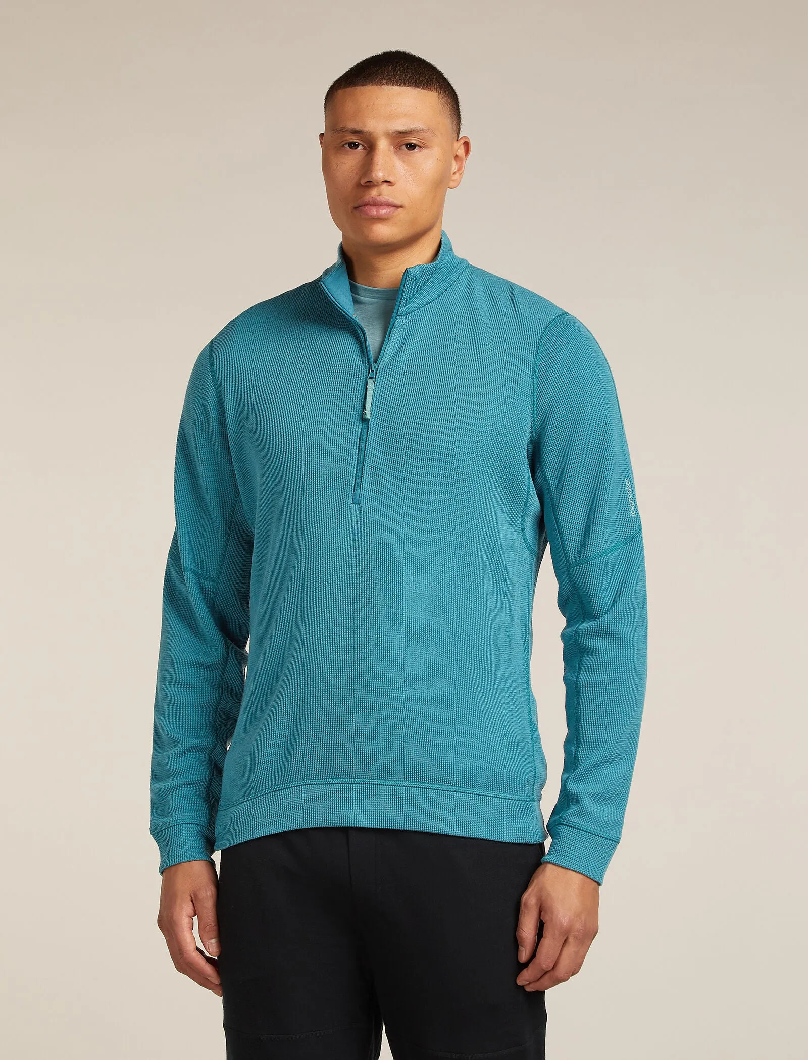 Men's Merino 260 Waffle Knit Wander Long Sleeve Half Zip sold by Icebreaker