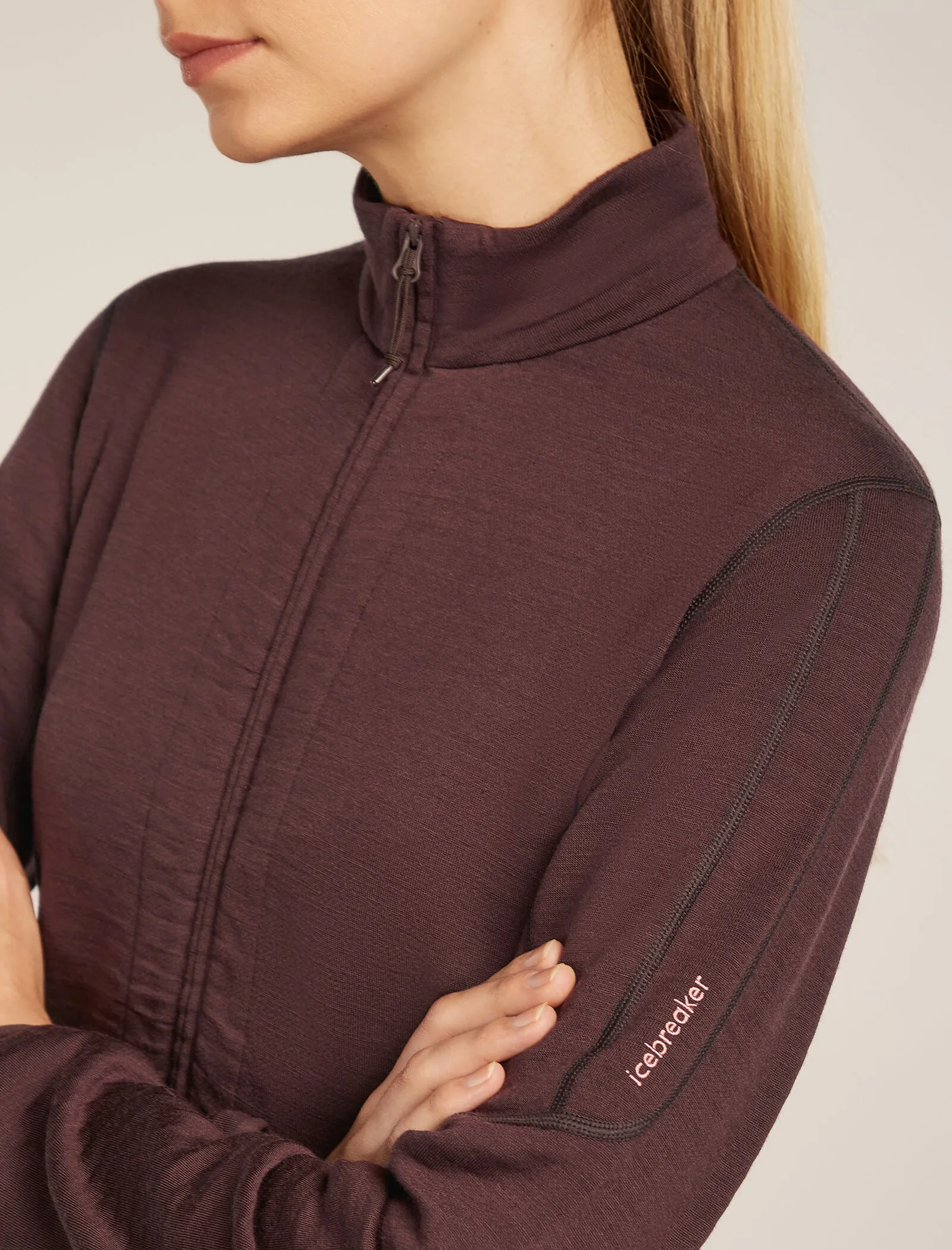 Women's Merino 400 RealFleece™ Descender Long Sleeve Zip Jacket sold by Icebreaker product image thumbnail 5