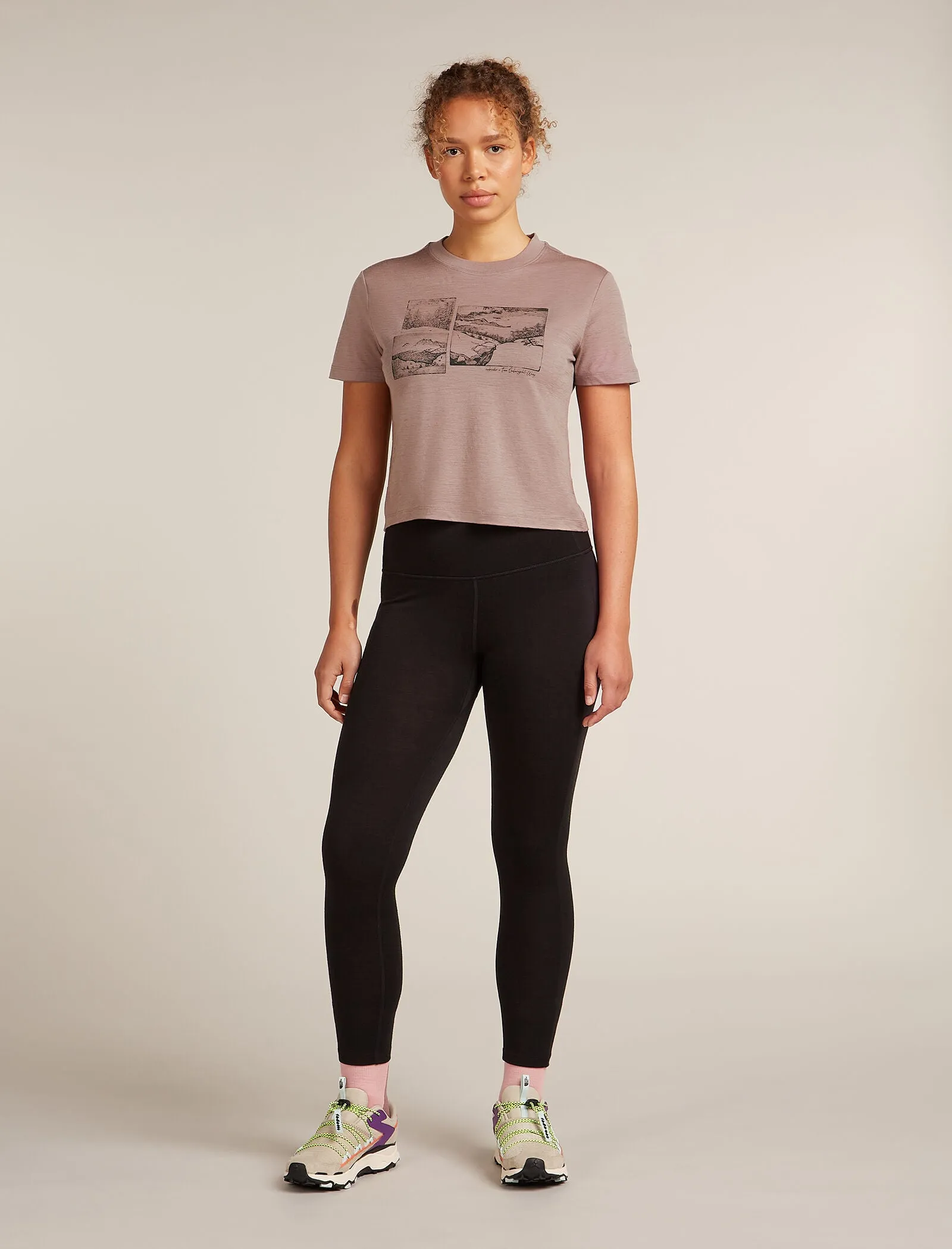Women's Merino 150 Tech Lite Short Sleeve Crop T-Shirt The Climb sold by Icebreaker product image thumbnail 3