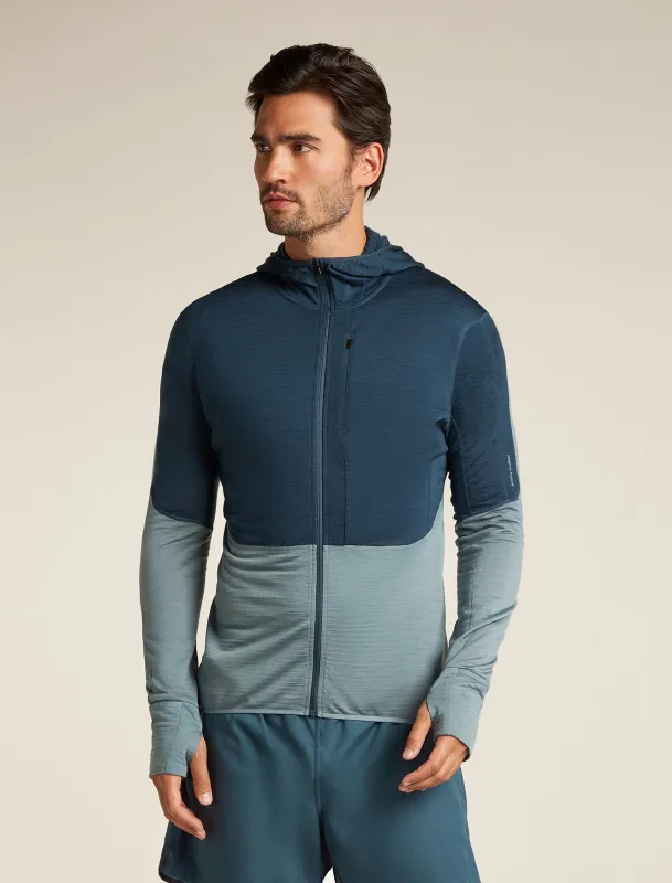 Men's Merino Blend 200 Realfleece™ Descender Long Sleeve Zip Hoodie sold by Icebreaker