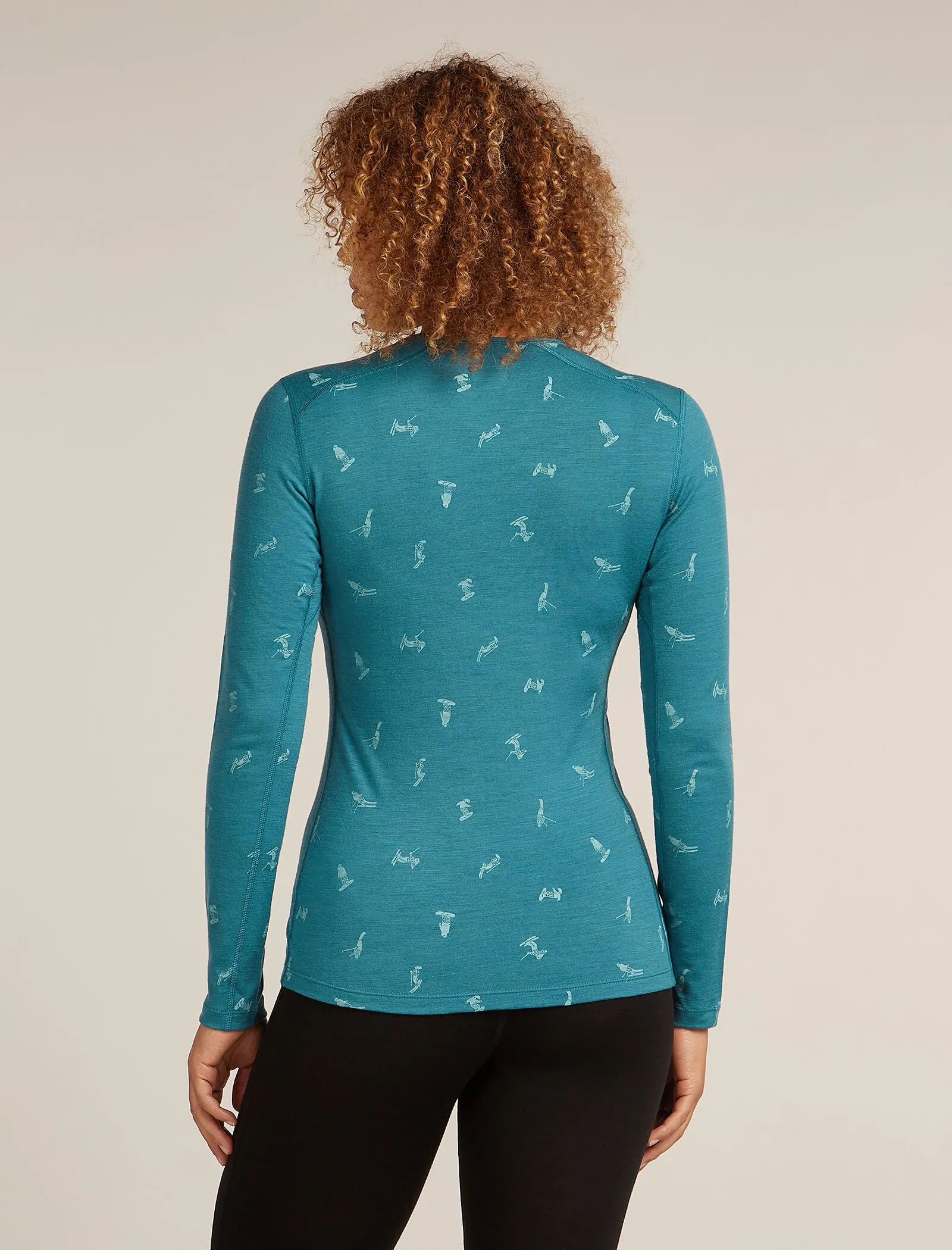 Women's Merino 200 Oasis Long Sleeve Crewe Thermal Top Snow Day sold by Icebreaker product image thumbnail 2