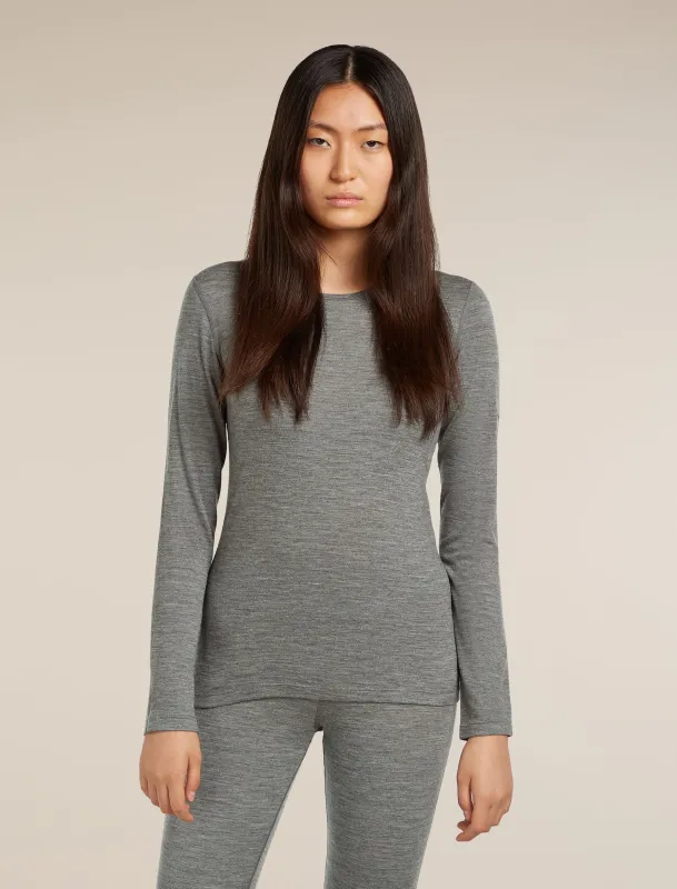 Women's Merino 200 Oasis Long Sleeve Crewe Thermal Top sold by Icebreaker