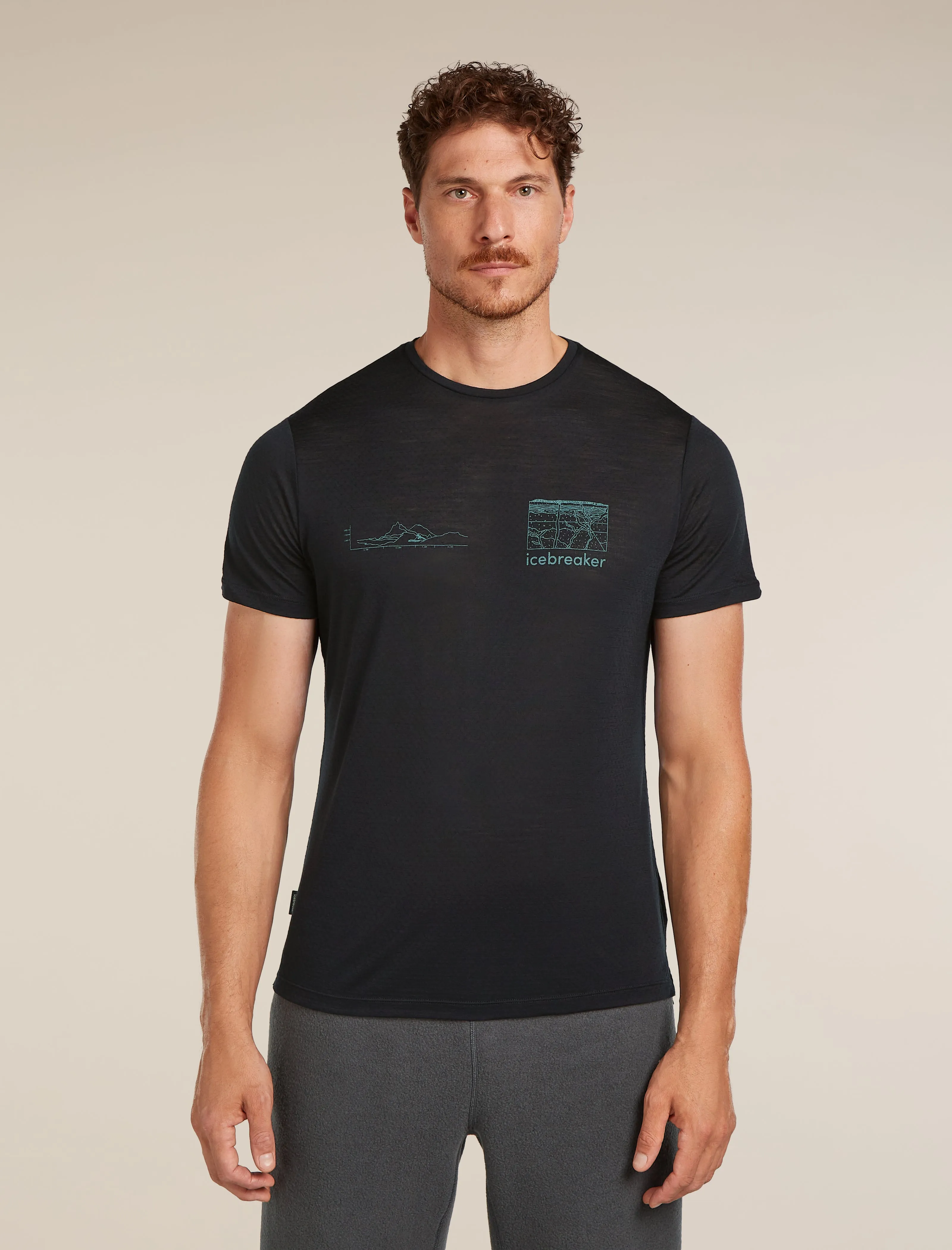 Men's Merino Blend 125 Cool-Lite™ Sphere Short Sleeve T-Shirt Trail sold by Icebreaker