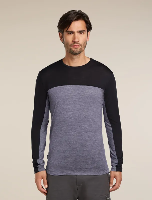 Men's Merino Blend 125 Cool-Lite™ Sphere Long Sleeve T-Shirt Colour Block sold by Icebreaker