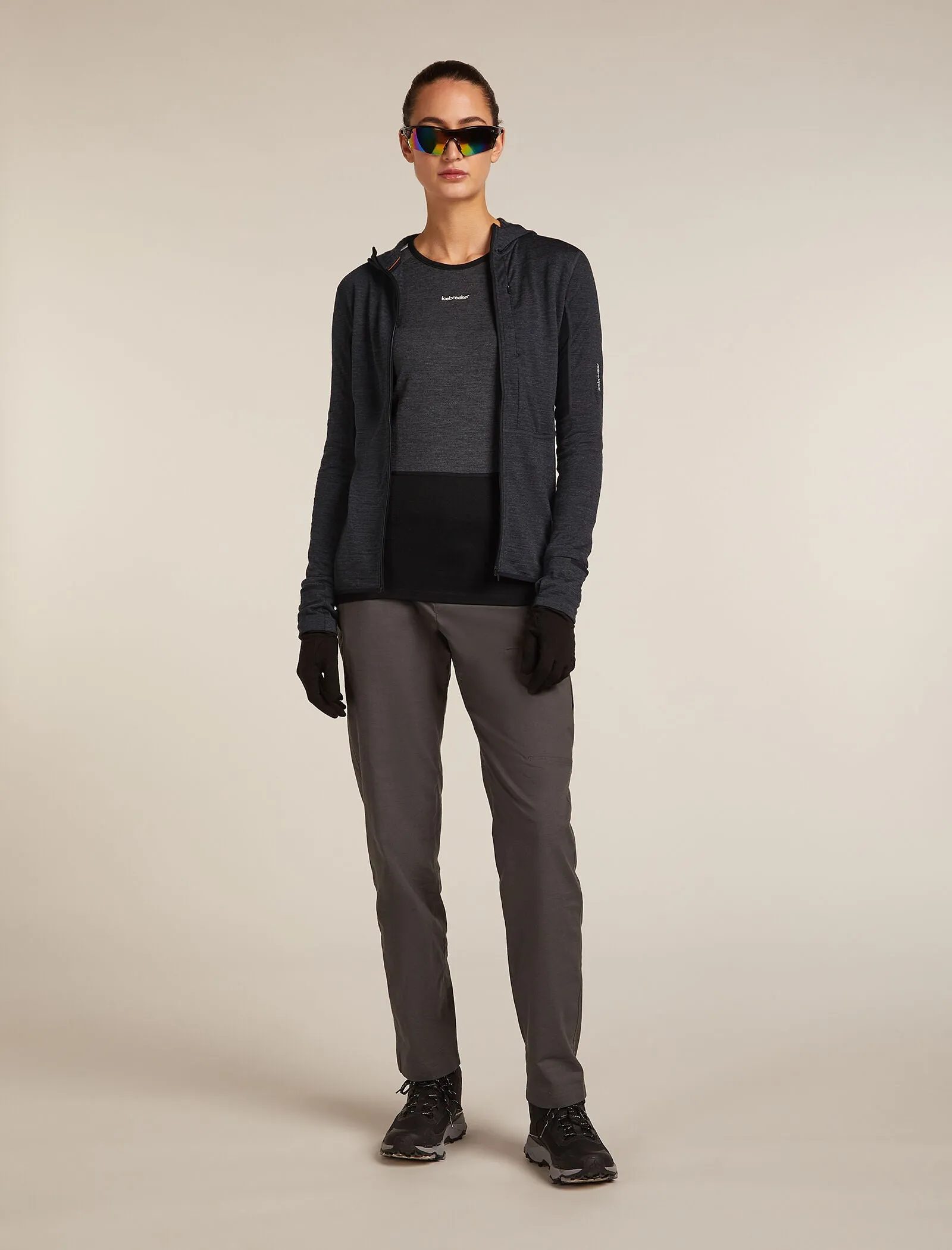 Women's Merino Blend 200 Realfleece™ Descender Long Sleeve Zip Hoodie sold by Icebreaker product image thumbnail 4