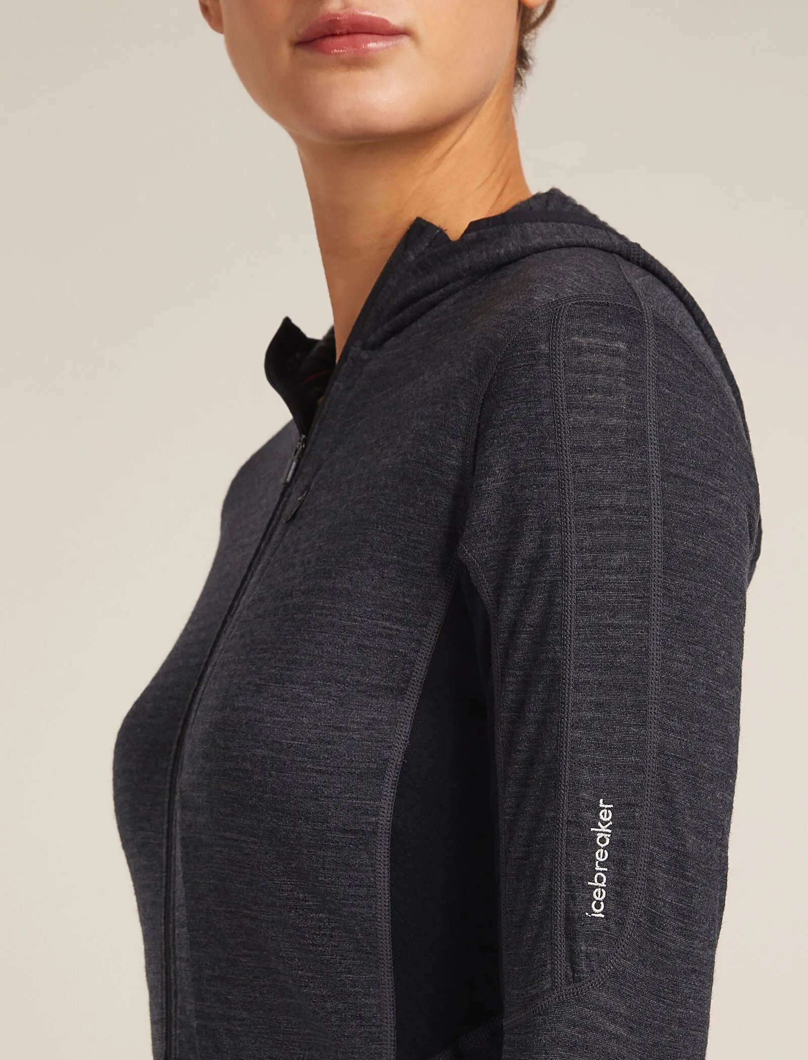 Women's Merino Blend 200 Realfleece™ Descender Long Sleeve Zip Hoodie sold by Icebreaker product image thumbnail 5