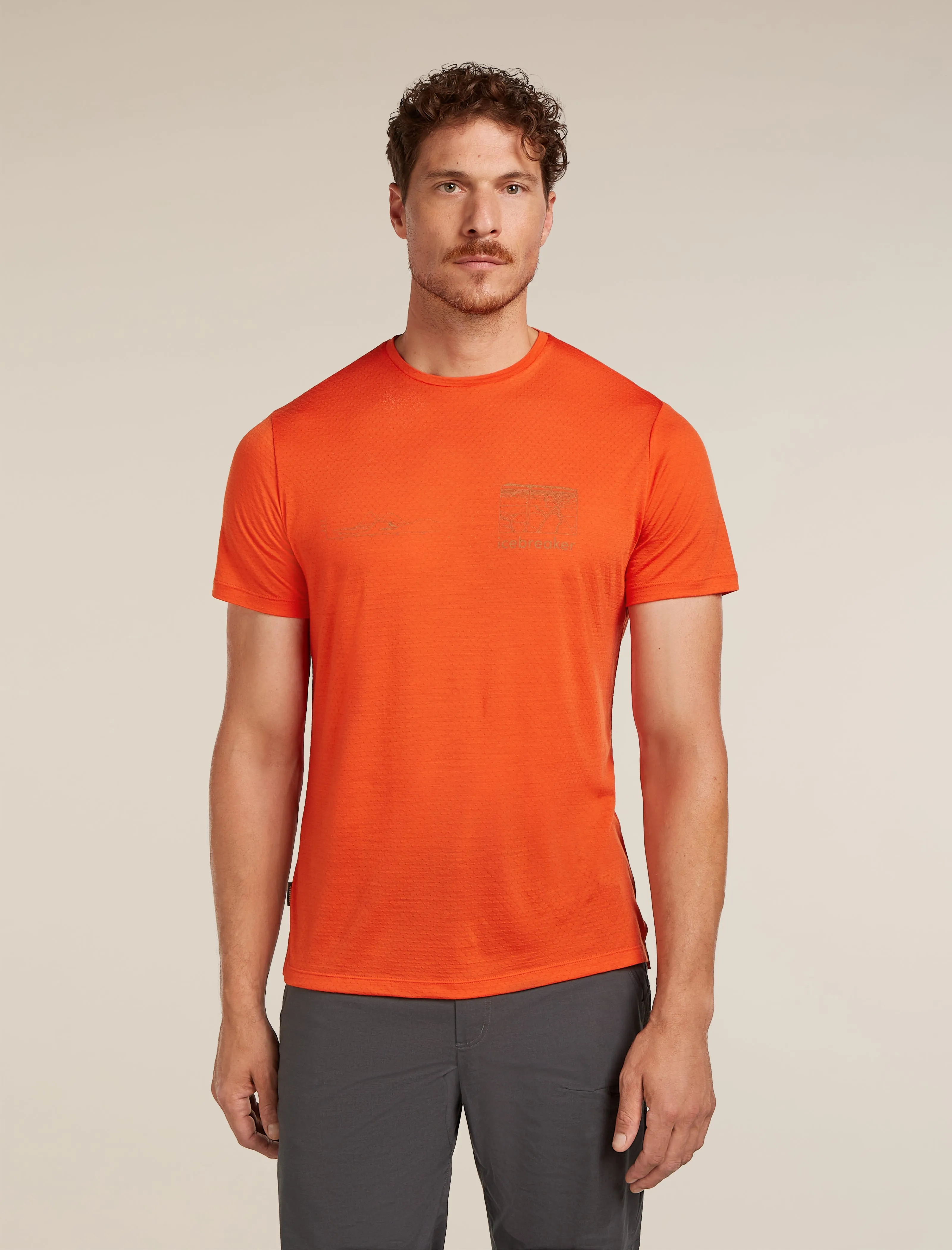 Men's Merino Blend 125 Cool-Lite™ Sphere Short Sleeve T-Shirt Trail sold by Icebreaker