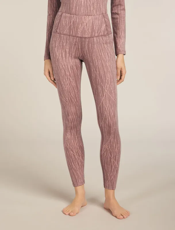 Women's Merino 260 Tech Vertex High Rise Thermal Leggings Delta Lines sold by Icebreaker